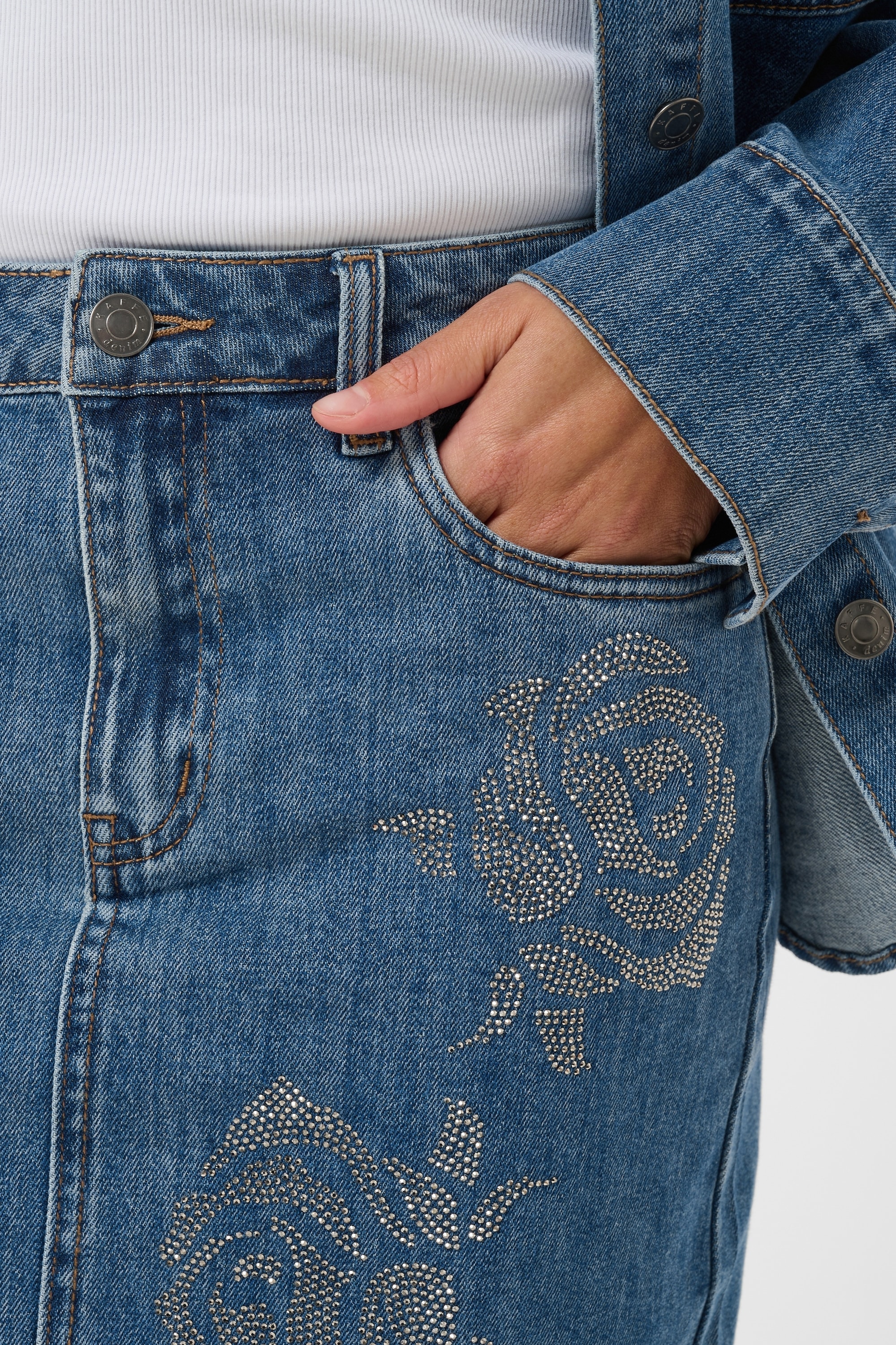 KAFFE Jeansrock »Damen Denimrock KAcastelia«
