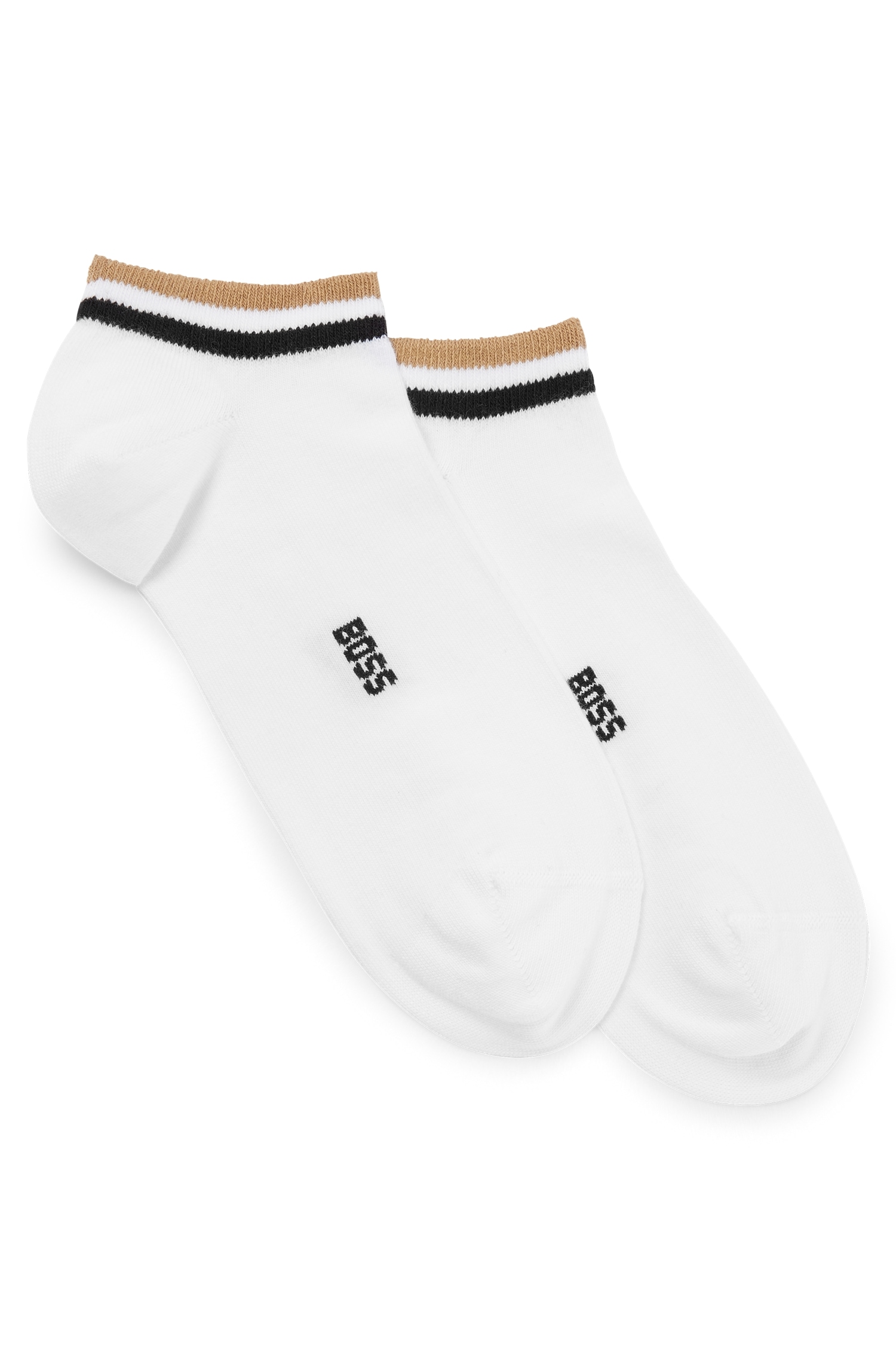 BOSS Sneakersocken »2P AS Uni stripe CC«, (Packung, 2er), mit geringeltem Abschluss