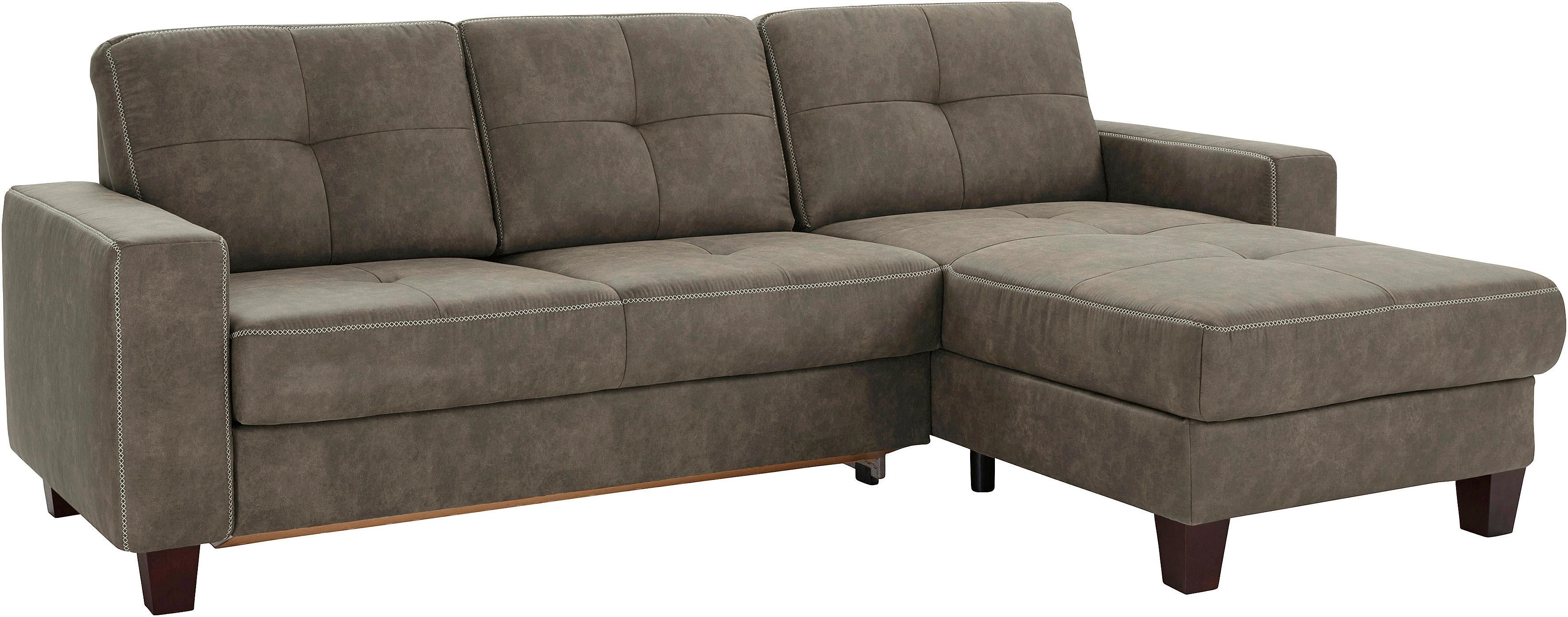 OTTO home Ecksofa "Varese" wahlweise mit Schlaffunktion und Vorziehfunktion
