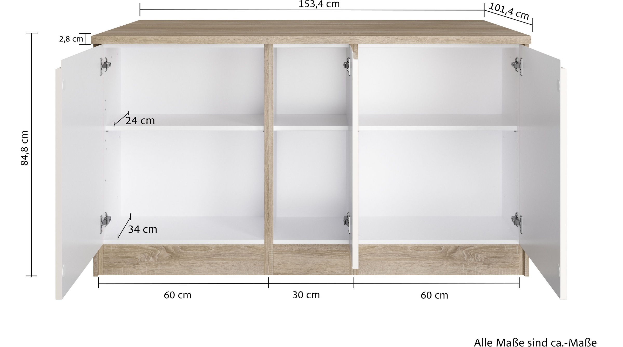 HELD MÖBEL Kücheninsel »Virginia«, Breite 153 cm, MDF-Fronten, Flaschenregal