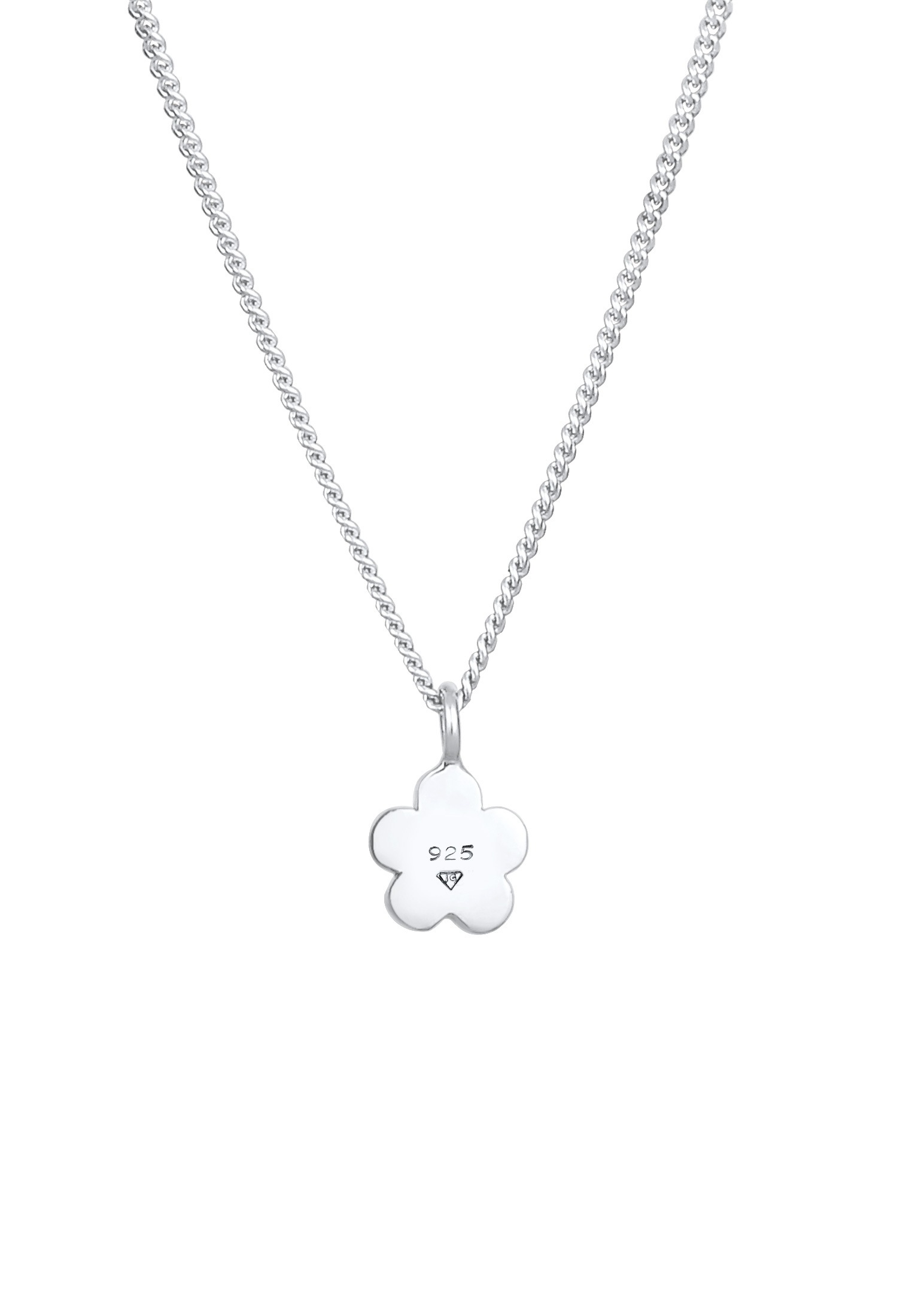 Elli Silberkette »Halskette Mädchen Kids Blume Kristalle 925 Silber«