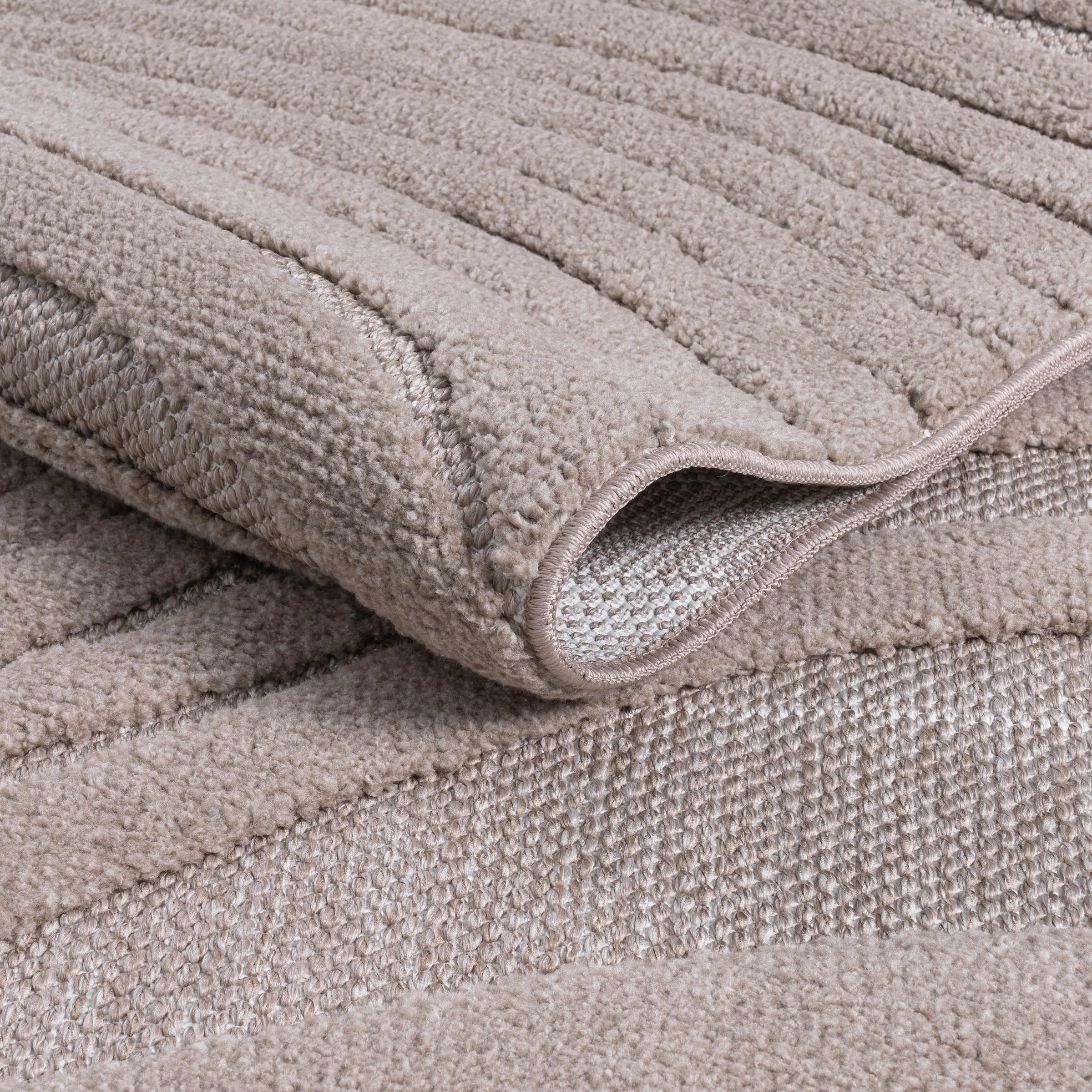 OTTO home Teppich »Samelia mit Fransen, Wellendesign, Balkon, Camping« rechteckig 6 mm Höhe Hoch-Tief-Struktur, In- und Outdoor geeignet für Küche oder Esszimmer