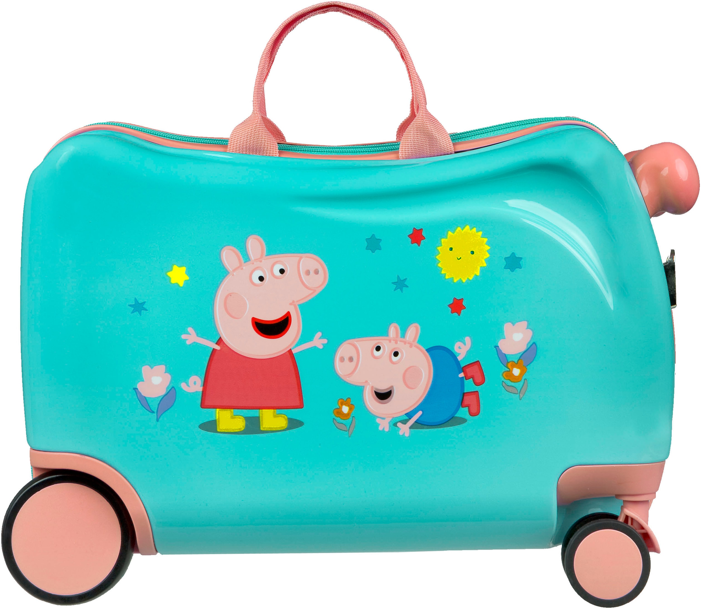 UNDERCOVER Kinderkoffer »Ride-on Trolley, Peppa Pig«, 4 Rollen, zum sitzen und ziehen