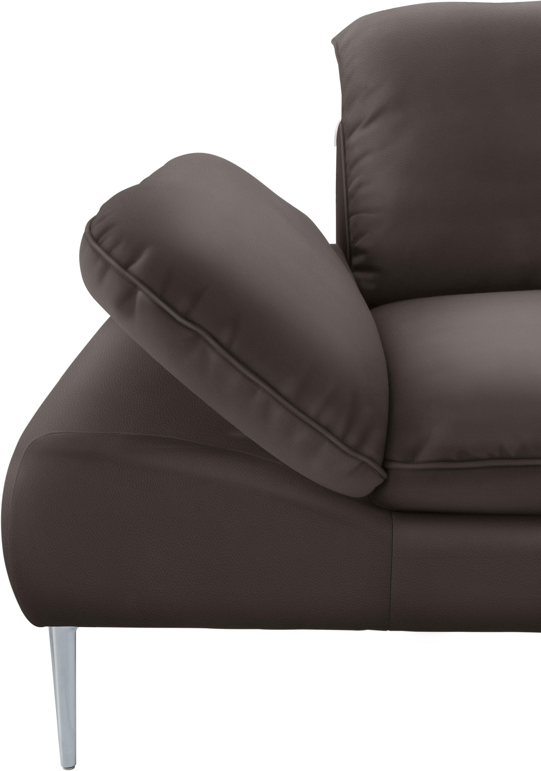 W.SCHILLIG Ecksofa »enjoy&MORE, Designsofa, bequem, zeitlos und elegant, L-Form«, mit Sitztiefenverstellung, Füße silber matt, Breite 340 cm
