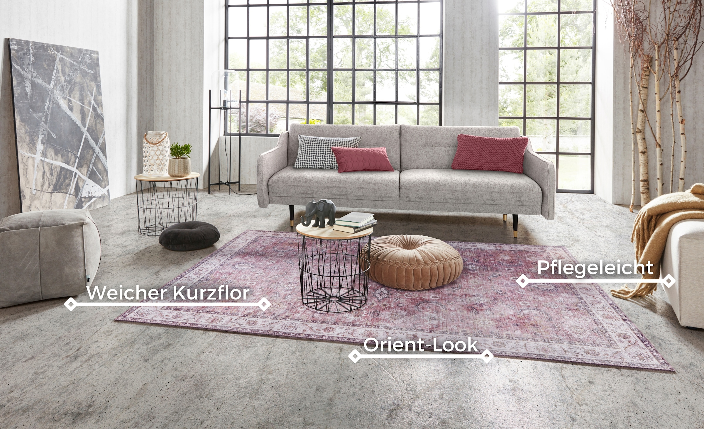 NORTHRUGS Teppich »Vivana« rechteckig 5 mm Höhe Orientalisch, Läufer, Vintage, Wohnzimmer, Schlafzimmer, Esszimmer