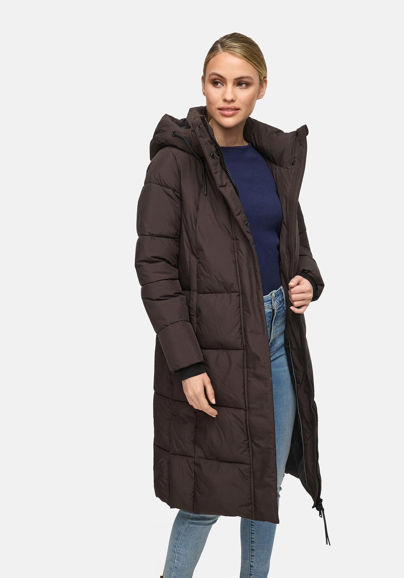 Marikoo Winterjacke »Marikoo Chumanii Damen Herbst Winter Steppmantel Parka lang N057«