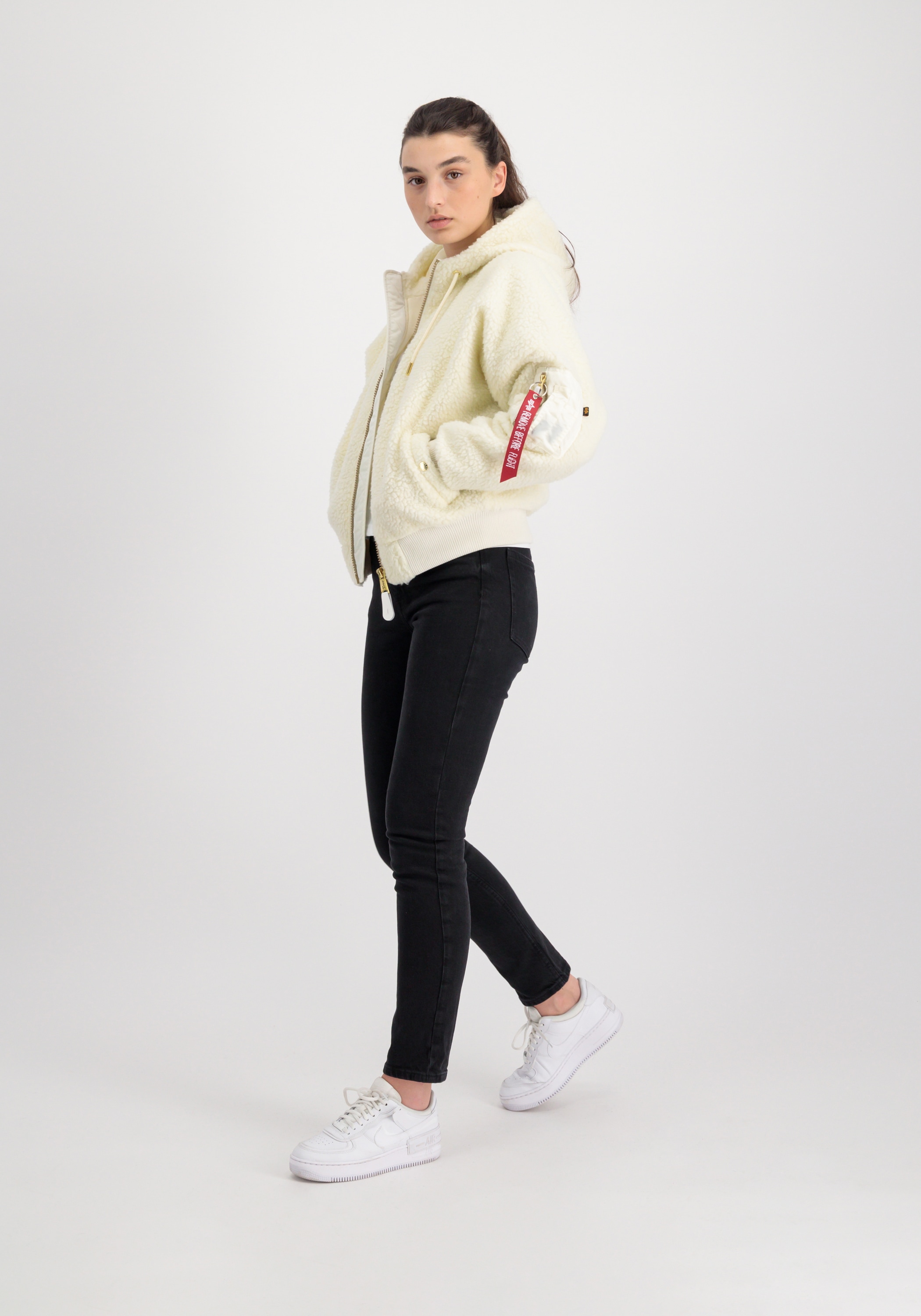 Alpha Industries Bomberjacke »Alpha Industries Women - Bomber Jackets MA-1 OS Hooded Teddy W«