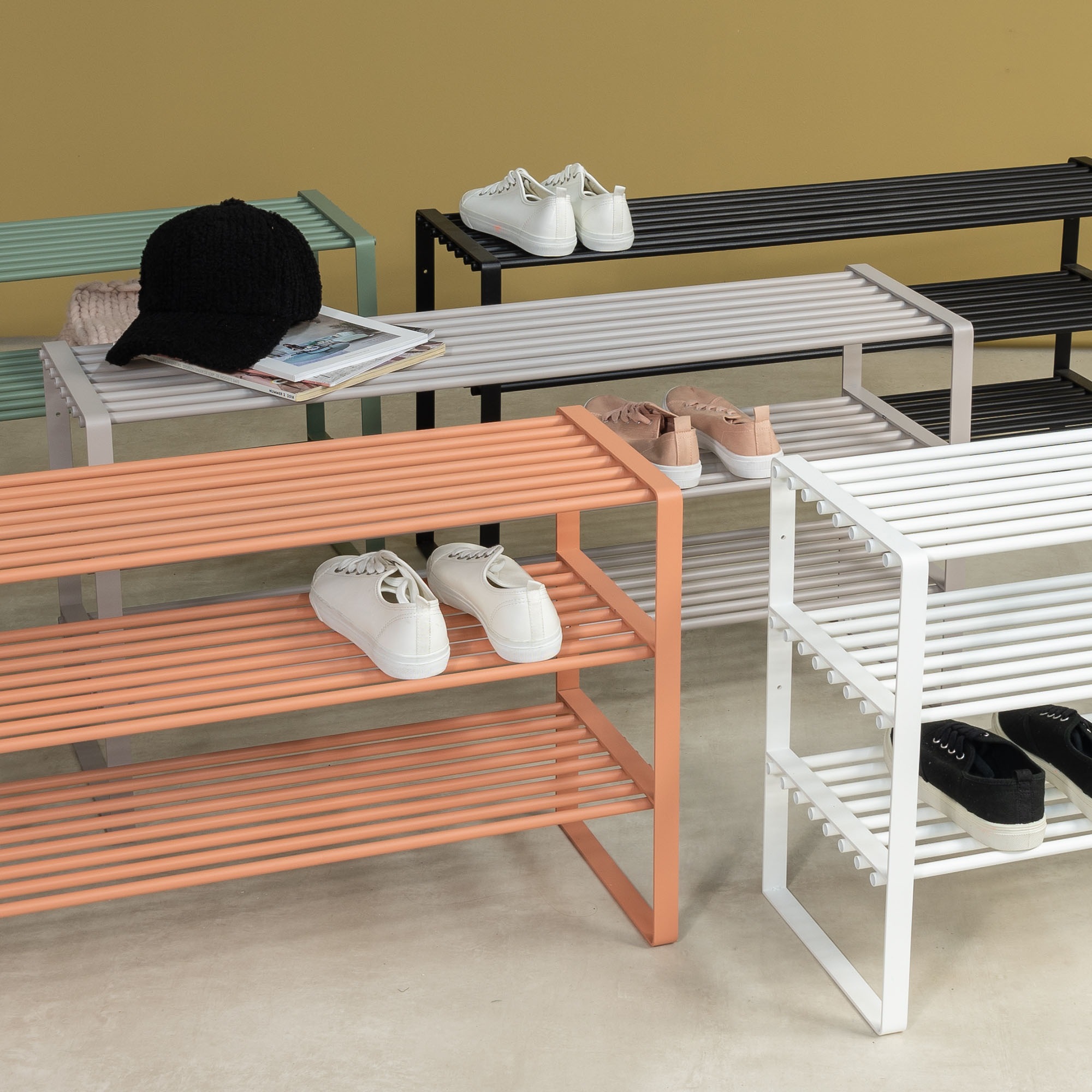 Spinder Design Schuhregal »REX SR 2 - 100 cm« 1 Stk. tlg. Regal aus Stahl, wahlweise Breite 70 cm oder 100 cm