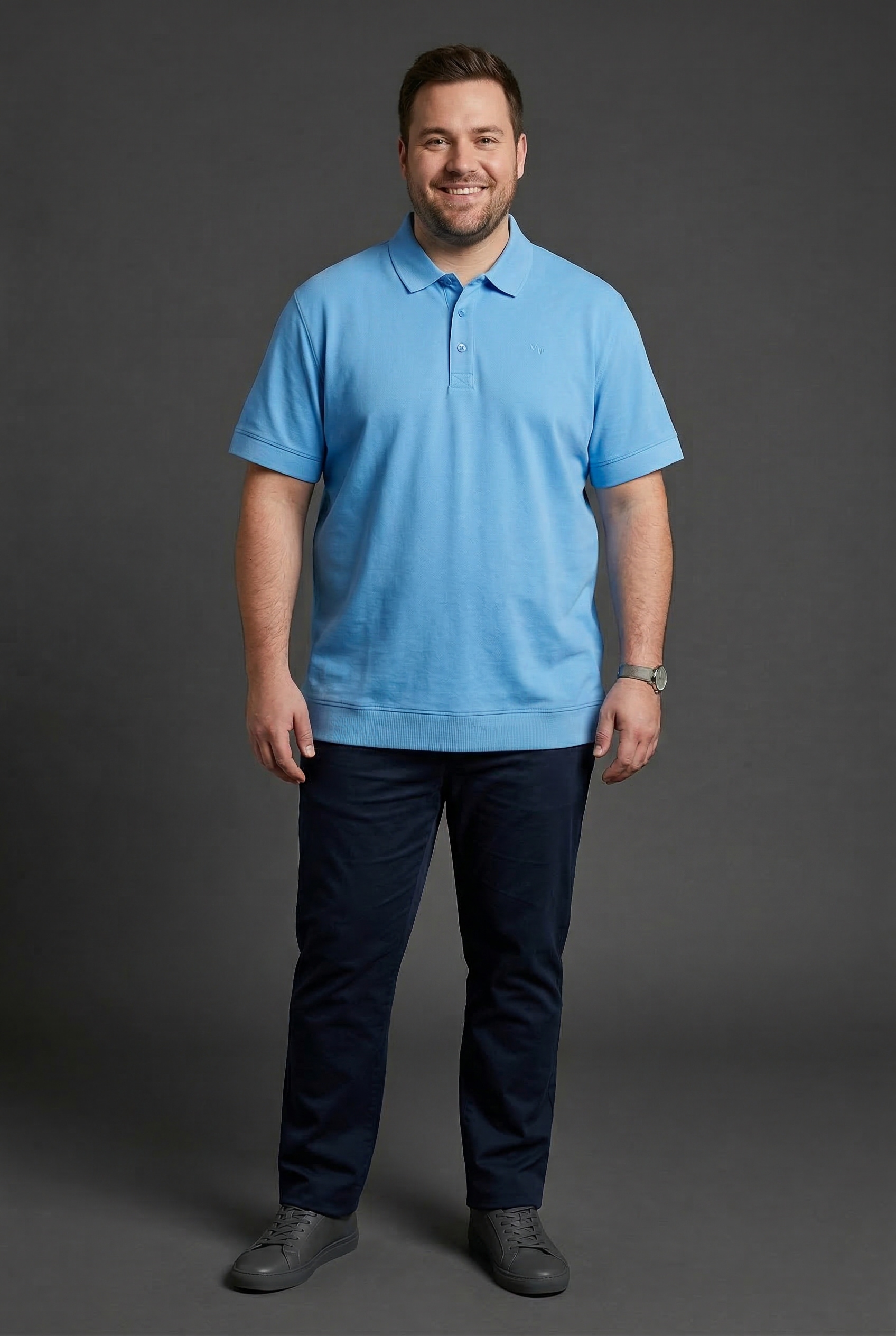 Man's World Plus Poloshirt »auch in Grosse Größen bis Gr. 7XL Bauch-Fit« Regular Fit Passform, Kurzarm, unifarben, aus Piqué-Material