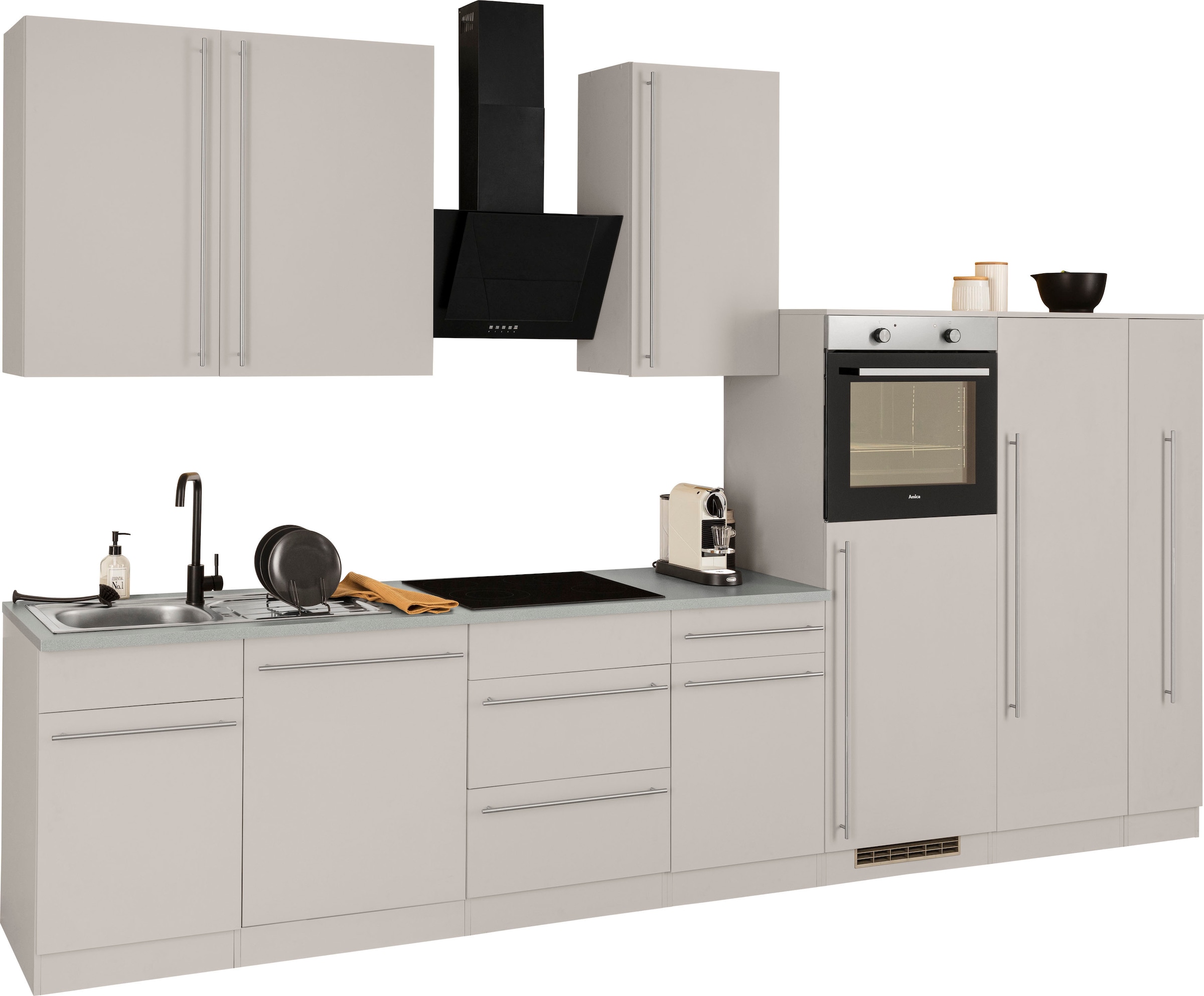 wiho Küchen Küchenzeile »Chicago« ohne E-Geräte, Breite 360 cm