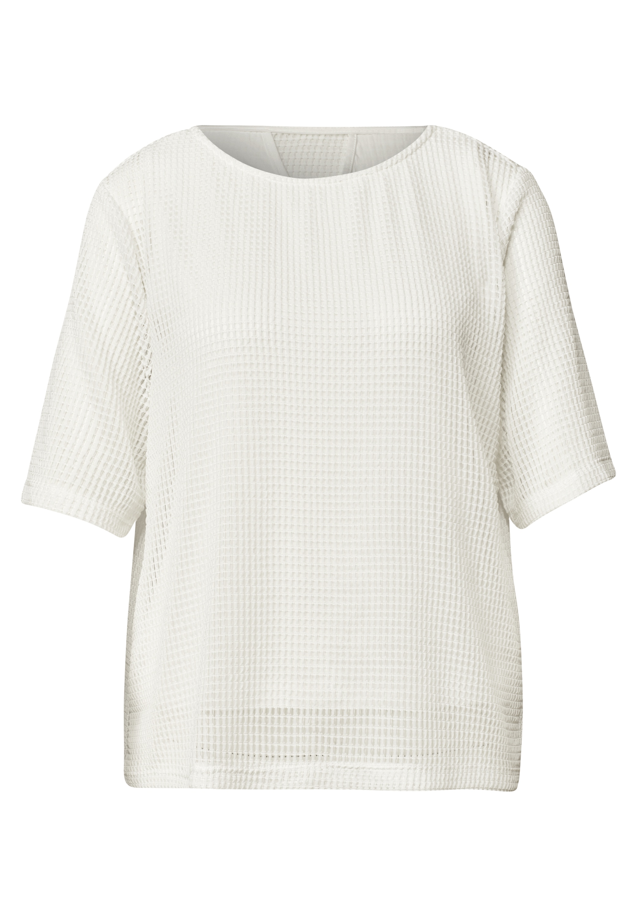 STREET ONE 2-in-1-Shirt Sommershirt aus Mesh mit U-Boot-Ausschnitt