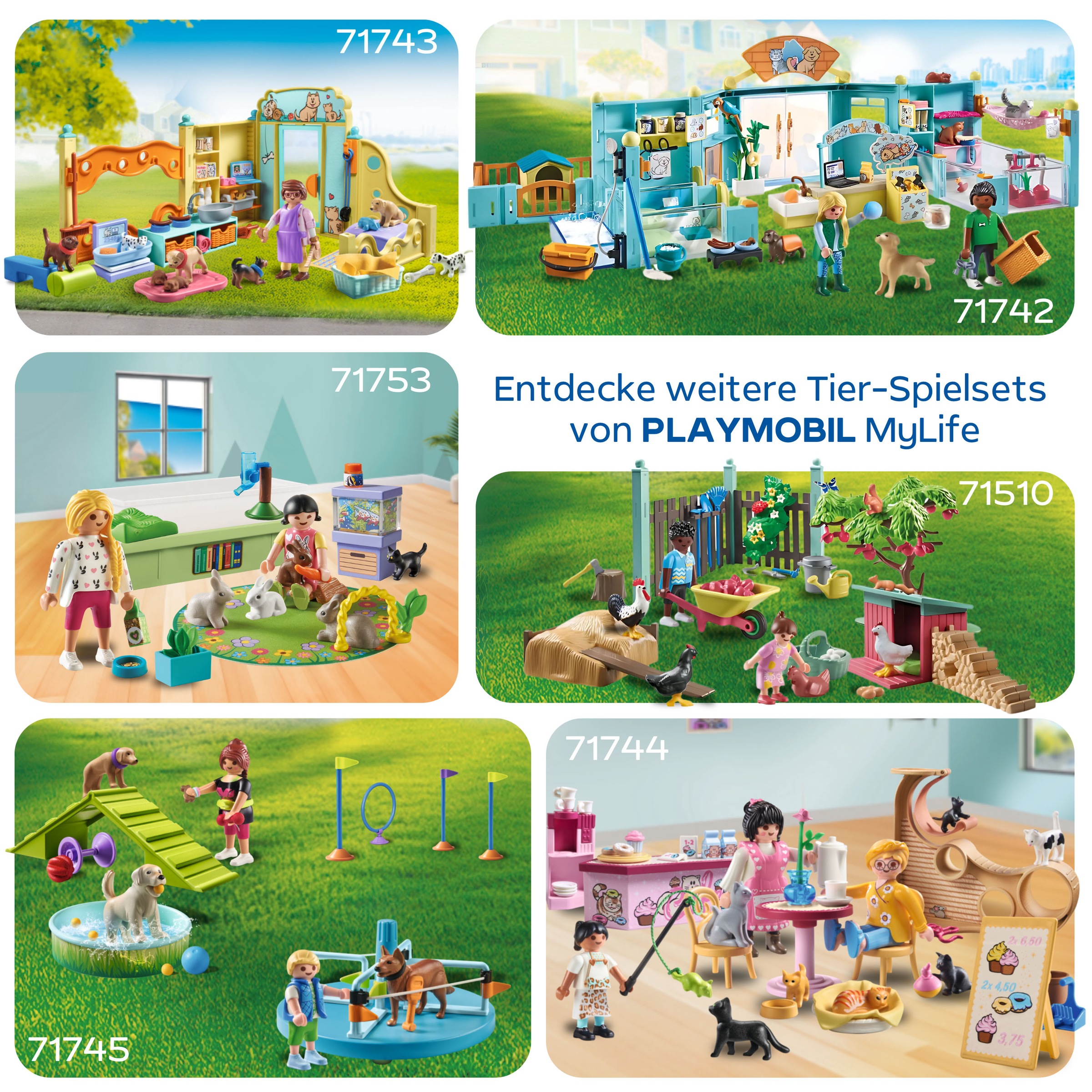 Playmobil® Konstruktions-Spielset »Katzencafe (71744), Playmobil My Life«, (72 St.), Made in Europe