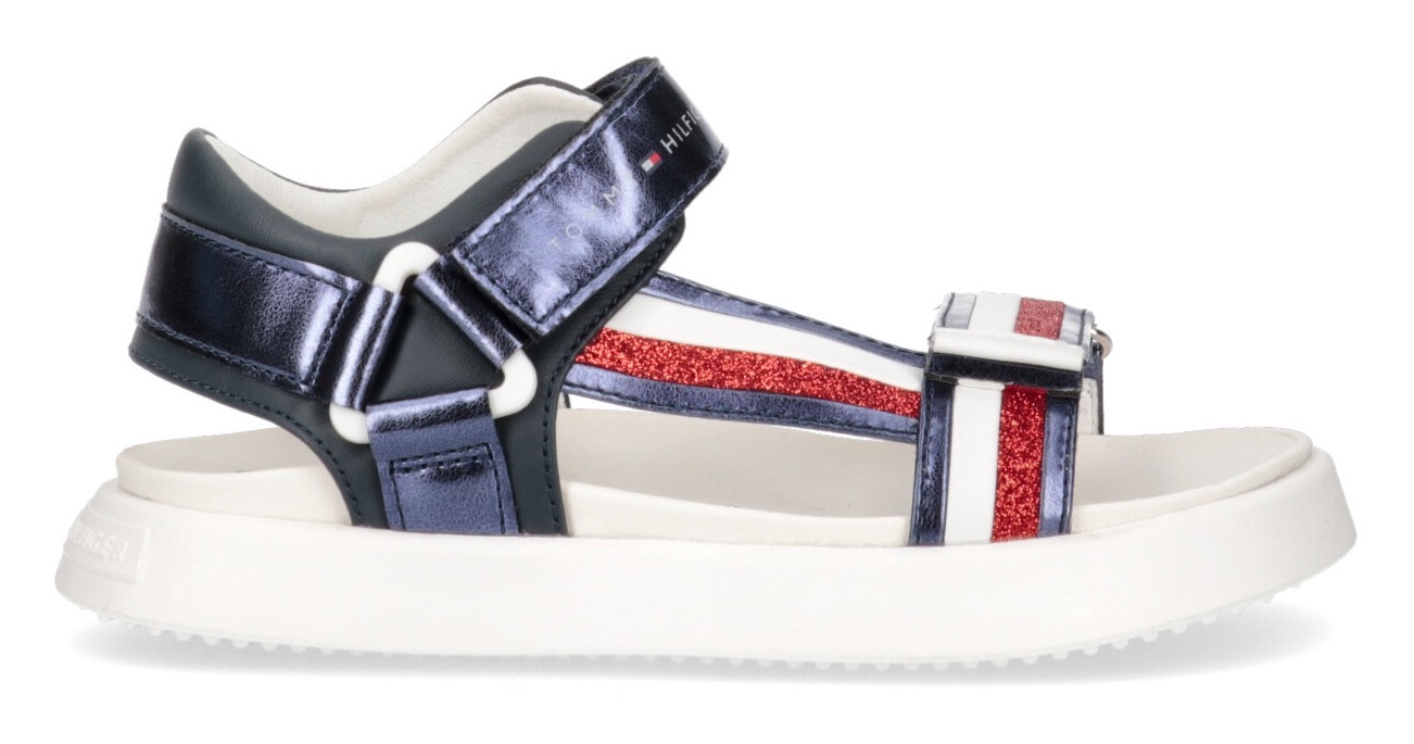 Tommy Hilfiger Riemchensandale »VELCRO SANDAL«, mit farbigem Glitzer