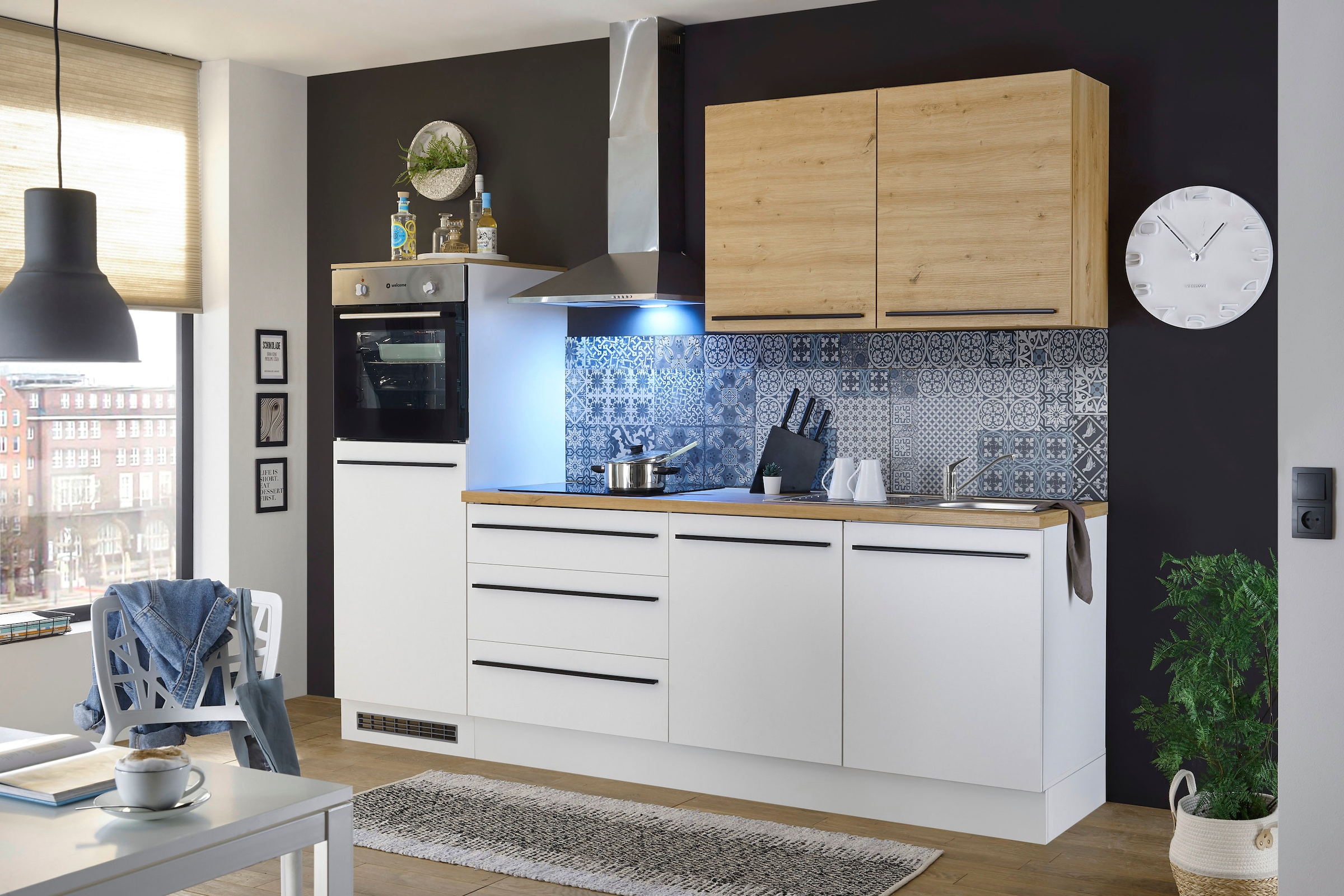 BASIC by Balculina Küchenzeile »Noah«, Breite 260 cm, wahlweise mit E-Geräten