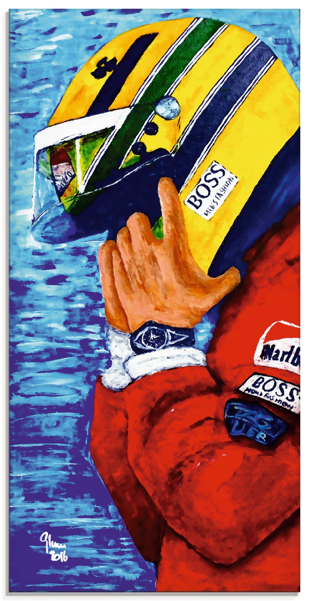 Artland Glasbild »Ayrton Senna - Jahre bei McLaren«, Menschen, (1 St.)