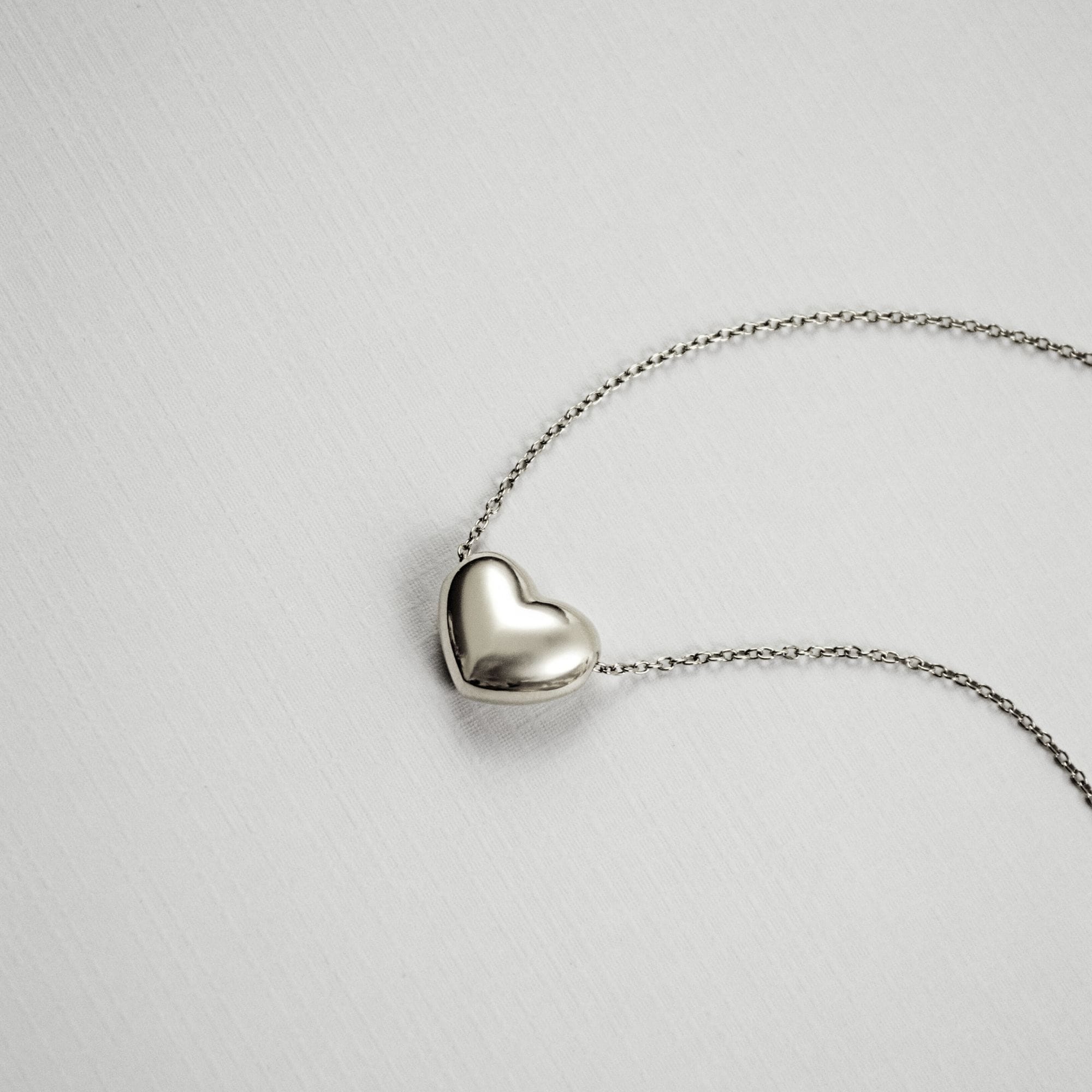 Echtzeit Kette mit Anhänger »Schmuck Geschenk Edelstahl Halskette Puffy Heart Herz«