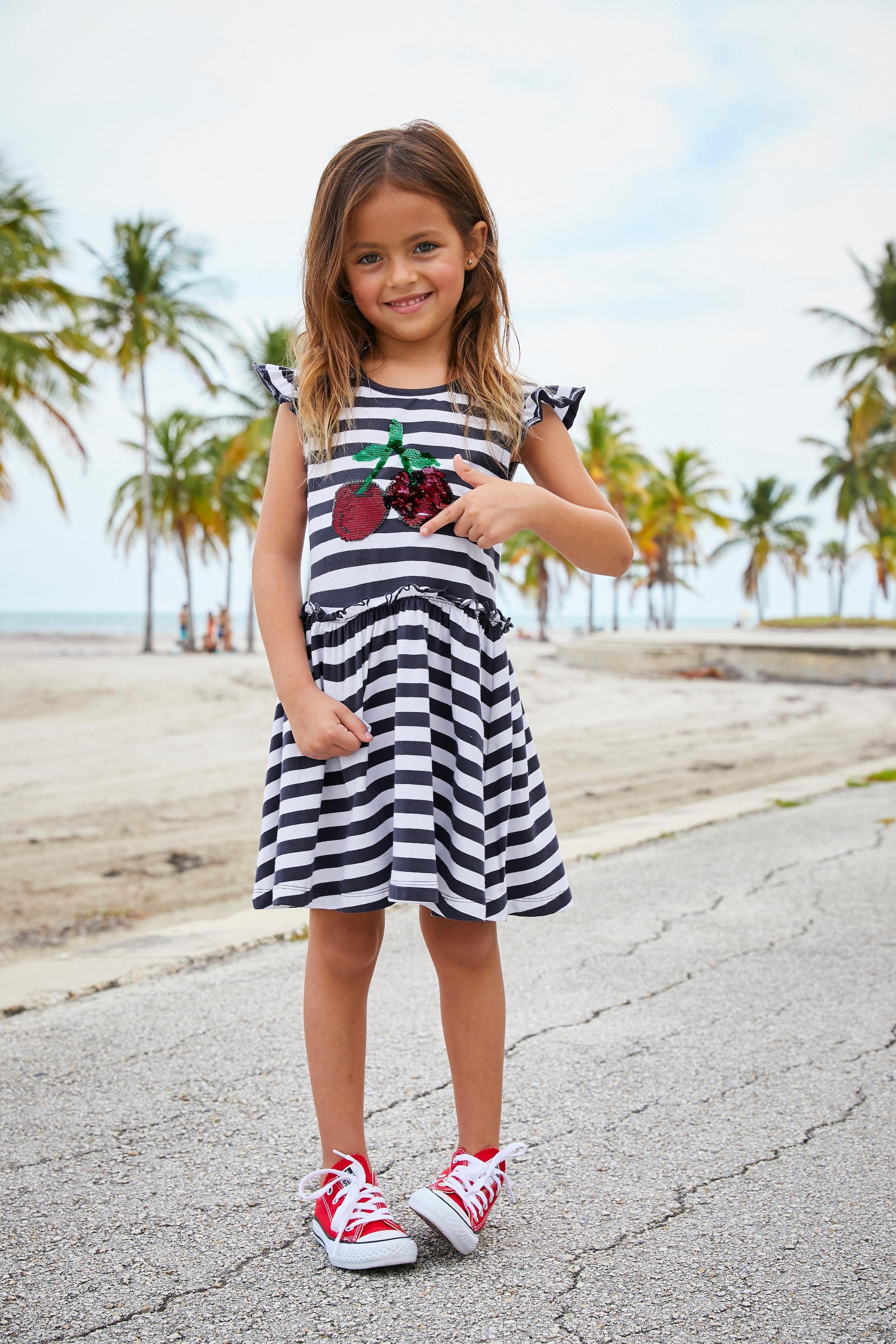 bei Mädchen«, Jerseykleid KIDSWORLD kaufen kleine »für mit Wendepailletten OTTO