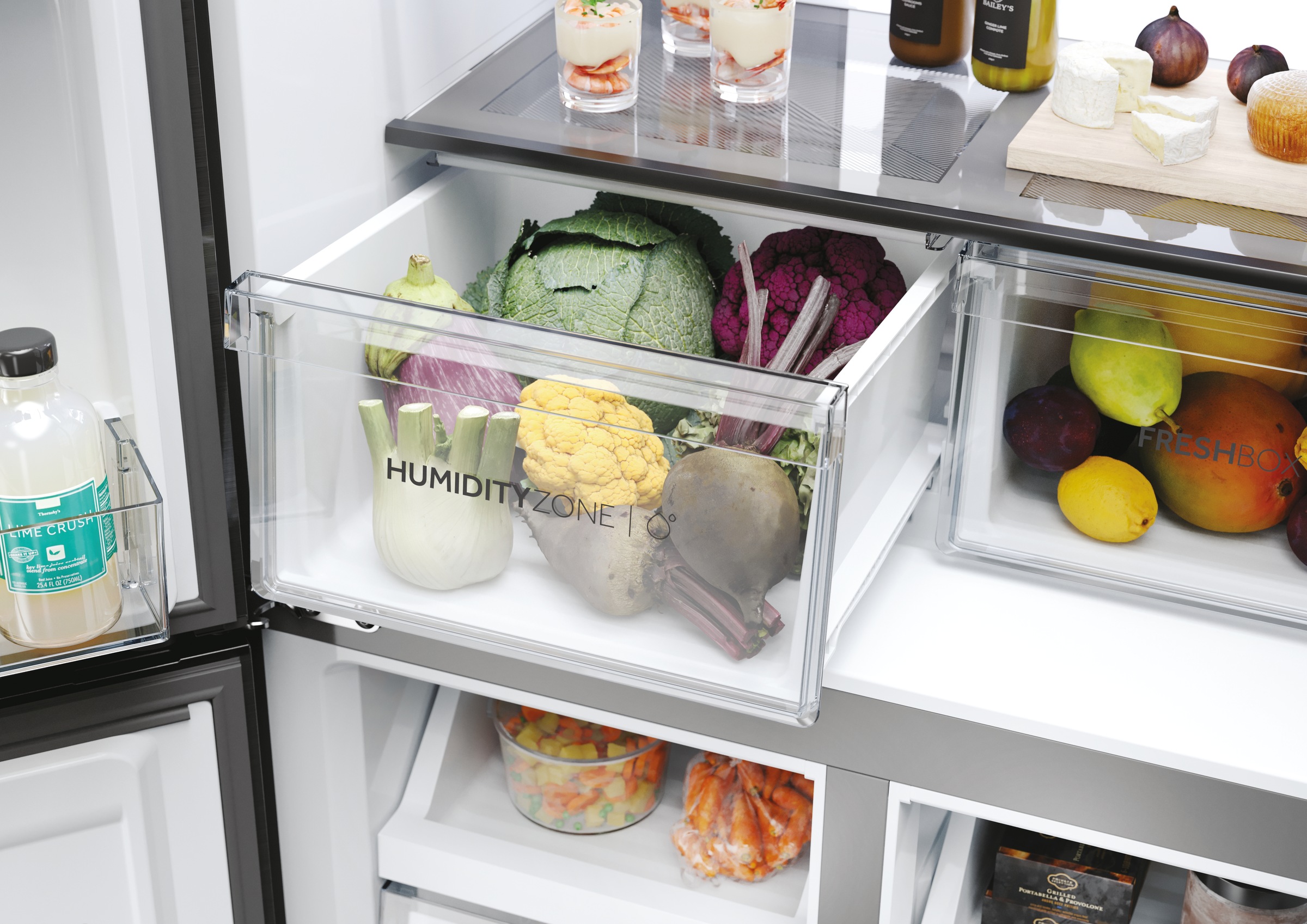 Haier Multi Door »HCR7818DWPT«, 182 cm hoch, 83 cm breit, Wasserdispenser, Humidity Zone