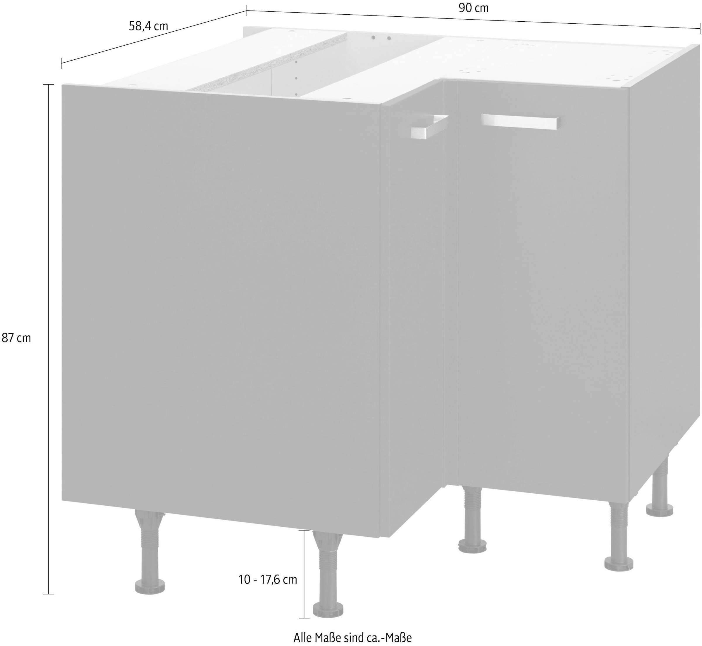 OPTIFIT Eckunterschrank »Parma«, Breite 90 x 90 cm