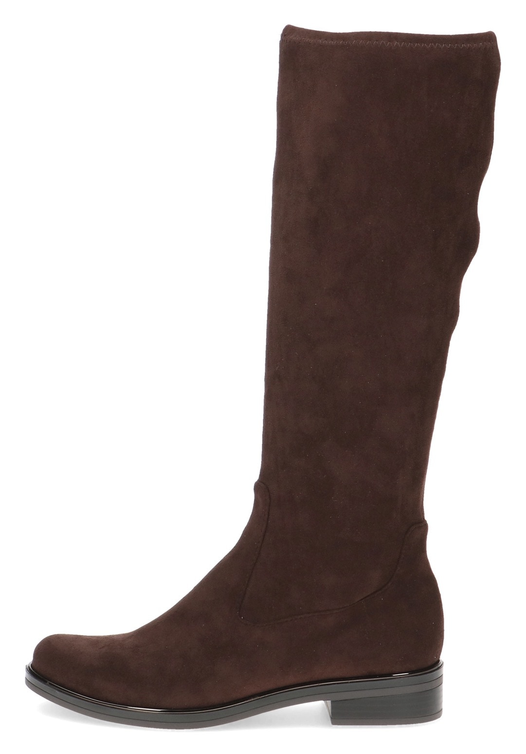 Caprice Schlupfstiefel, Blockabsatz, Langschaftstiefel in klassischer Linie, XS Schaft