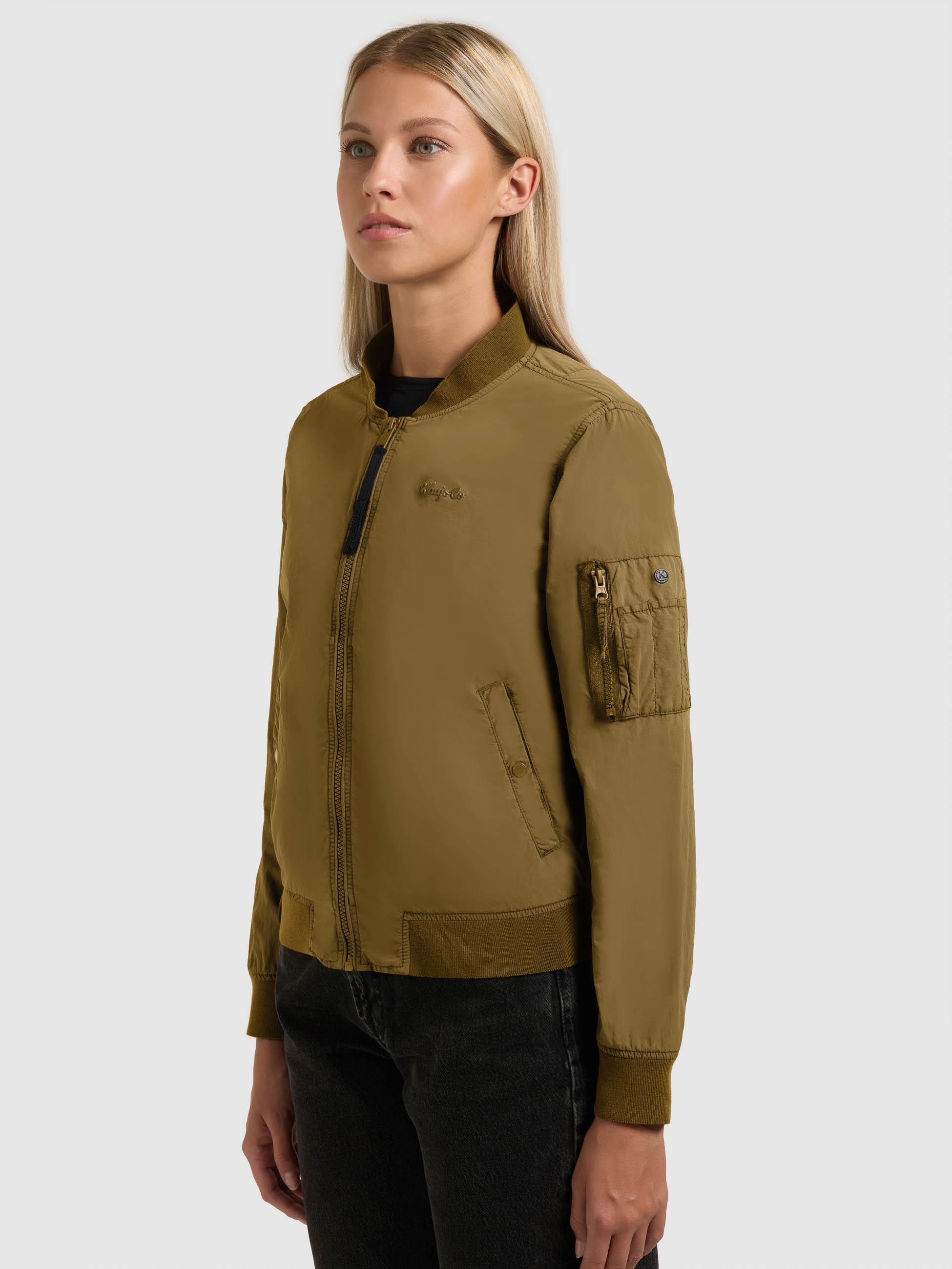 khujo Bomberjacke »Bomberjacke Denz« ohne Kapuze Matte Damen Übergangsjacke mit Bündchen