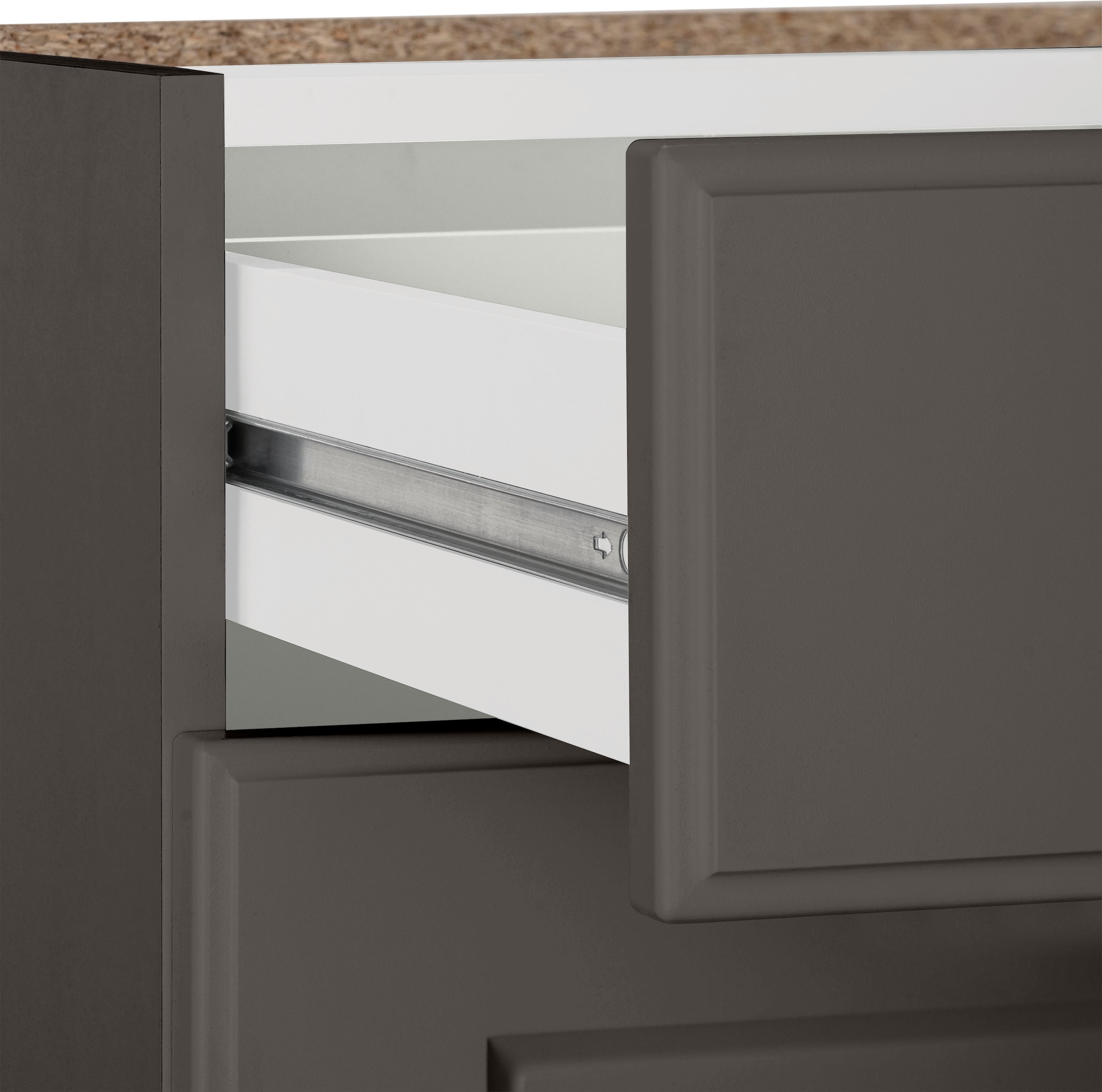 wiho Küchen Eckunterschrank »Erla«, 100 cm breit, Kassettenfront, Planungsmaß 110 cm, ohne Arbeitsplatte