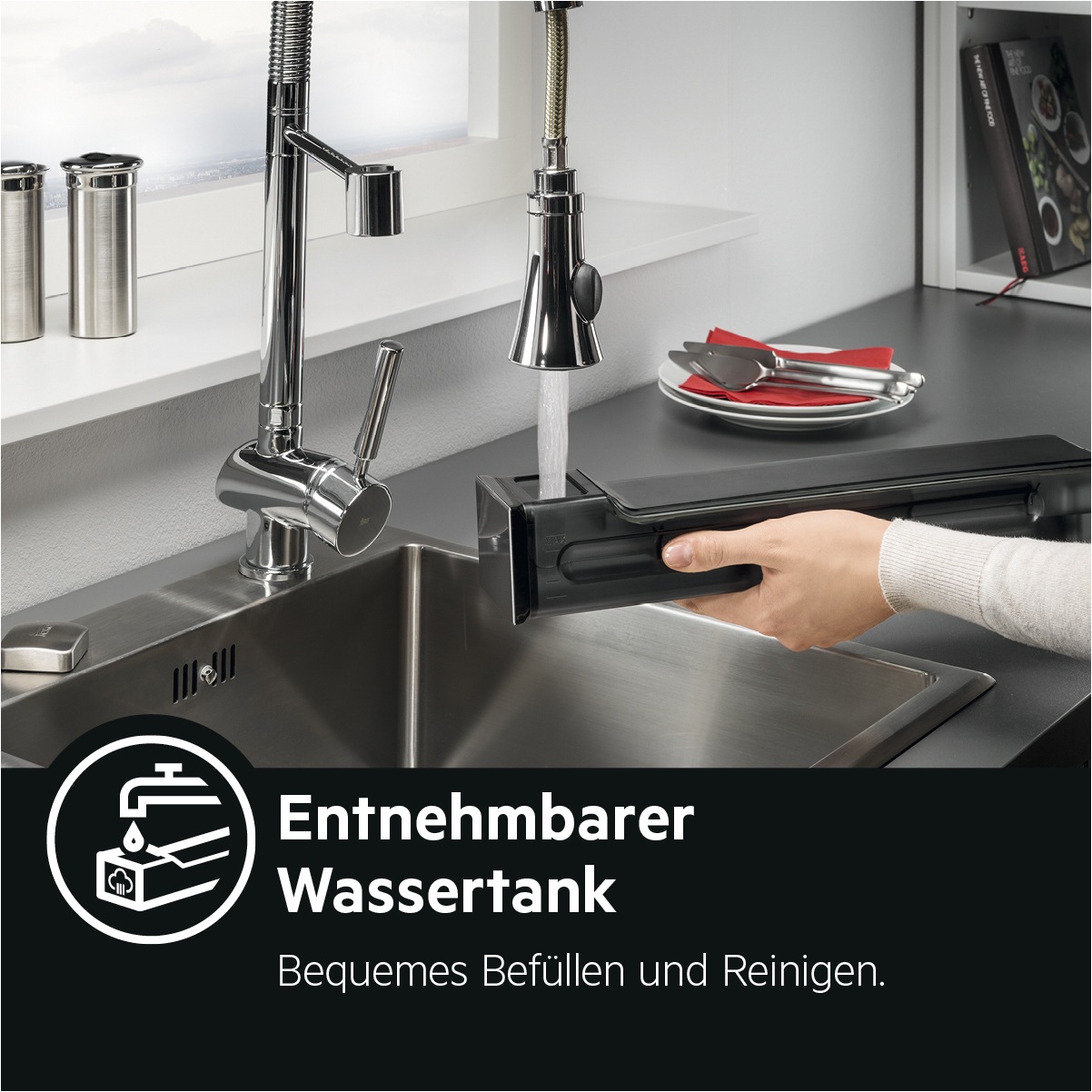 AEG Einbaubackofen Serie 9000 »BSE792220B«, mit Vollauszug, Steam Clean, SteamPro - Dampf- und Sous Vide-Garen, Kerntemperatursensor, Touch