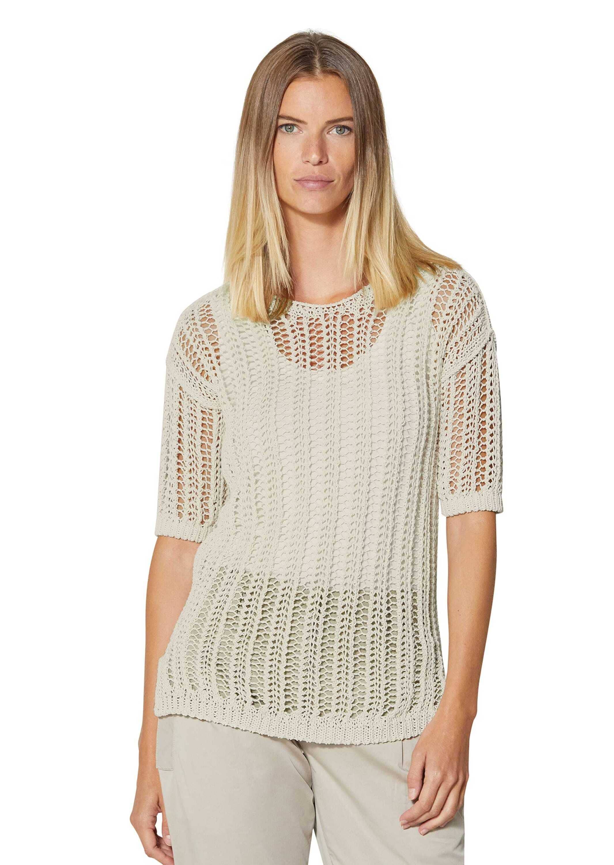 MADELEINE Longpullover »Strickpullover Luftiger Sommerpullover mit Ajour-Muster«