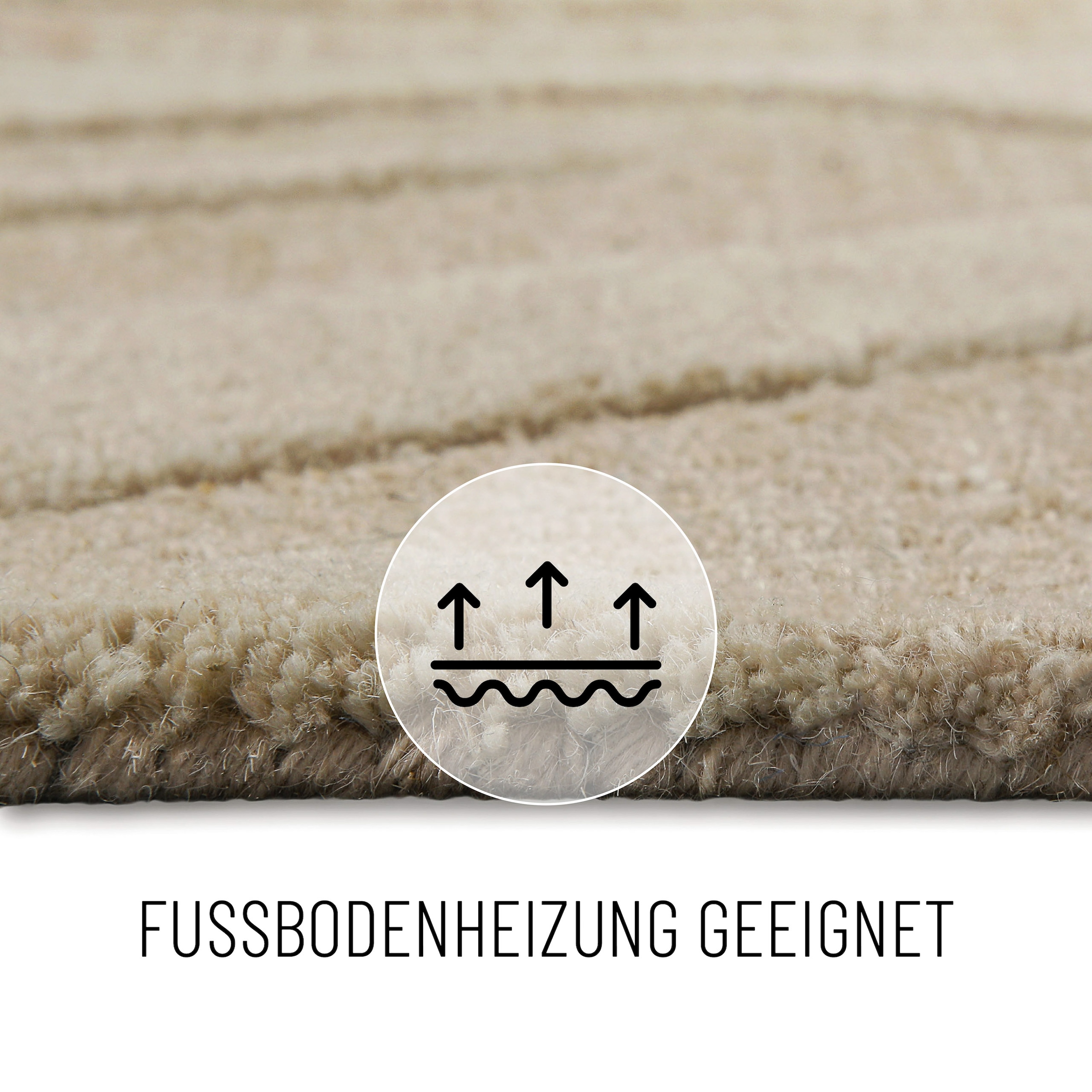 Wecon home Teppich »Lior« rechteckig 10 mm Höhe Wollteppich, abstrakt, hochwertig, handgetuftet, robust, modern