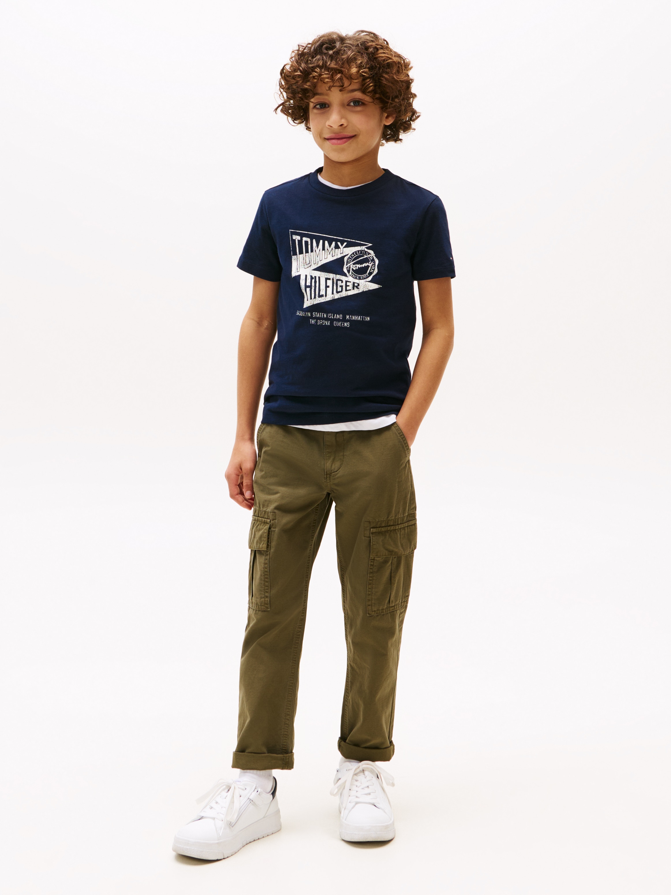 Tommy Hilfiger T-Shirt »TEXTURED GRAPHIC PRINT TEE SS«, für Kinder bis 16 Jahre