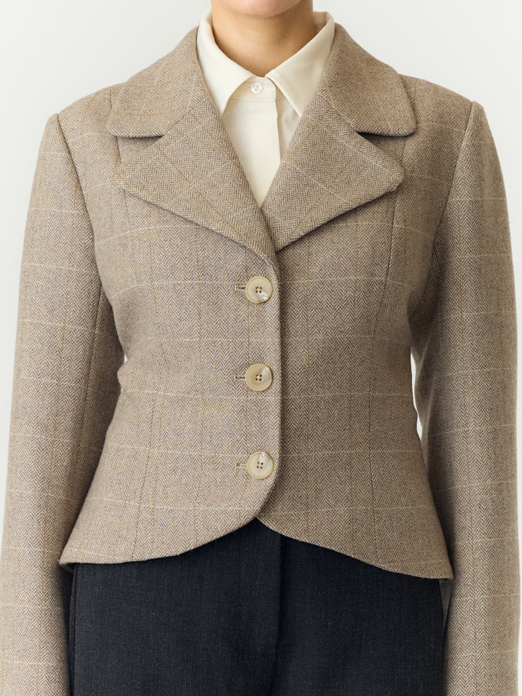 Y.A.S Kurzjacke »YASTHELA LS WOOL BLEND SHORT JACKET NOOS« Materialmix mit Wolle