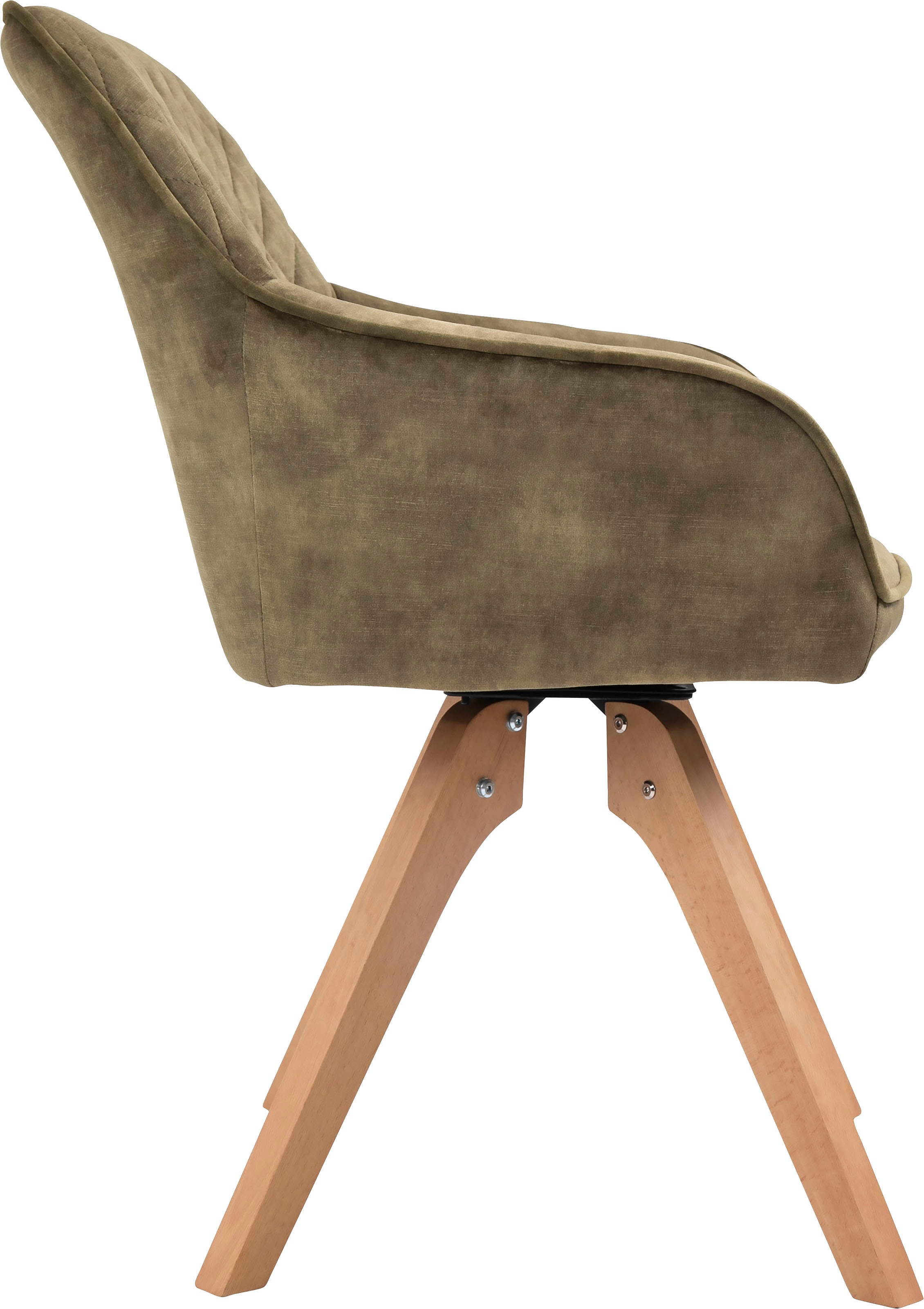 SalesFever Essgruppe »Stilvolle Essgruppe«, 5-teilige Samtverlours-Sitzgruppe, drehbare Stühle, 180cm Tischbreite