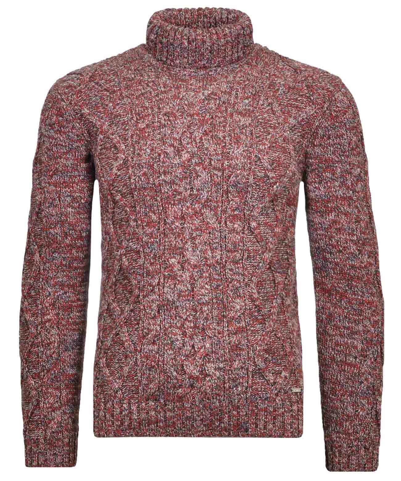 Ragman Herren Rollkragenpullover in blau, Größe 54