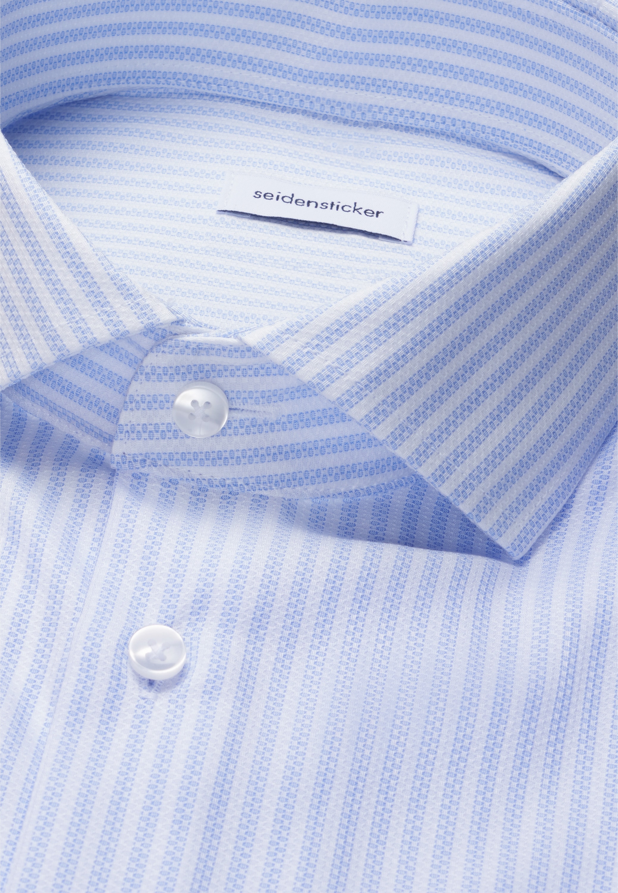 seidensticker Businesshemd »Schwarze Rose« Shaped 1/2 Kentkragen Gestreift