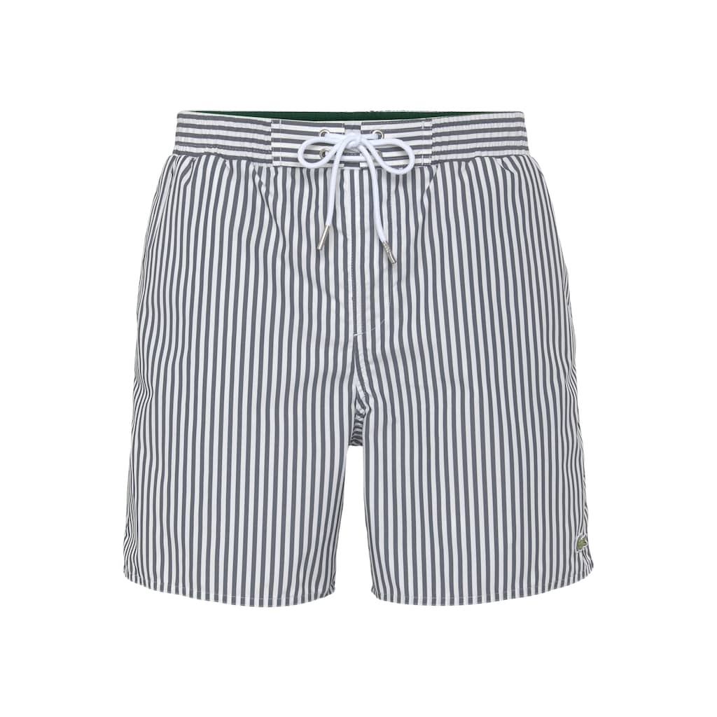 Lacoste Badehose, in gestreifter Optik