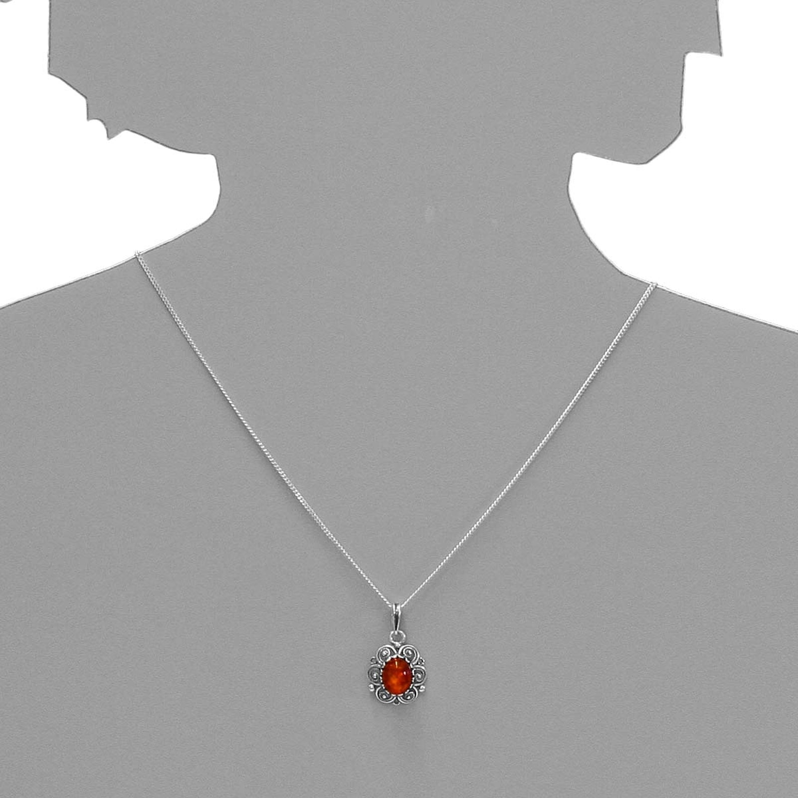 OSTSEE-SCHMUCK Kettenanhänger »- Traudel - Silber 925/000 - Bernstein«