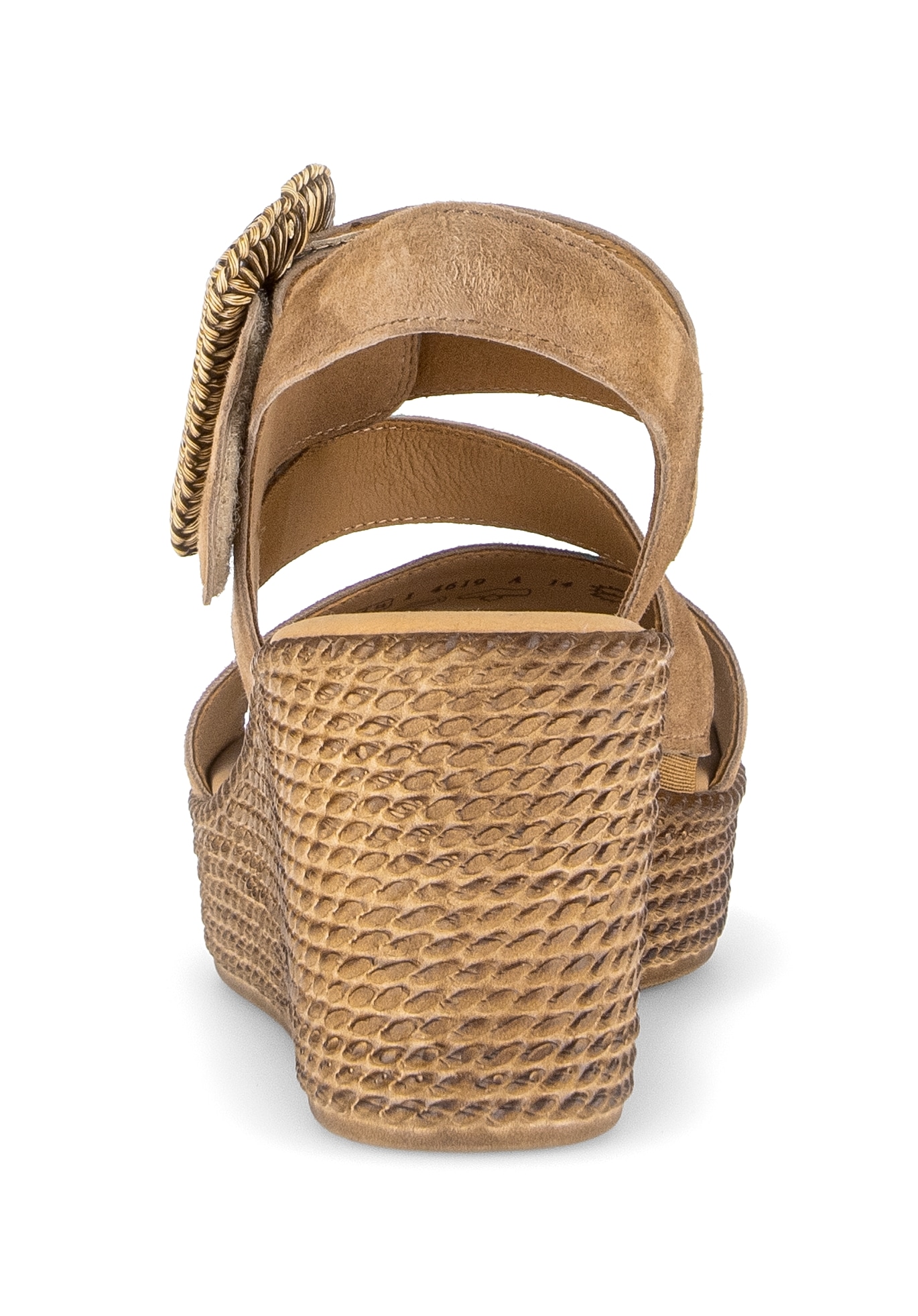 Gabor Keilsandalette  , Sommerschuh, Riemchensandale mit auffälliger Zierschnalle