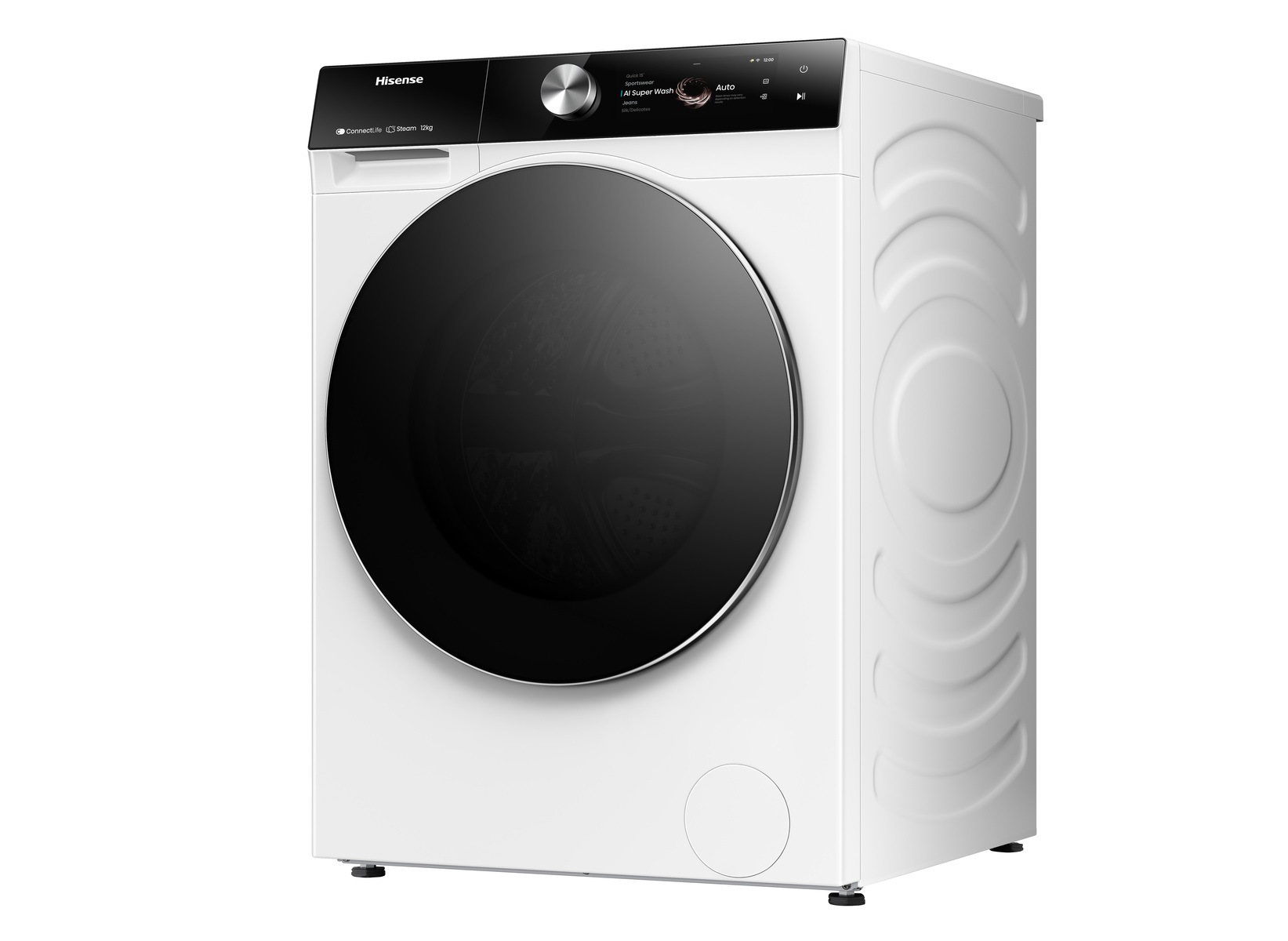 Hisense Waschmaschine »WF7S1247BW«, 12 kg, 1400 U/min, Dynamisches TFT-Touch-Display