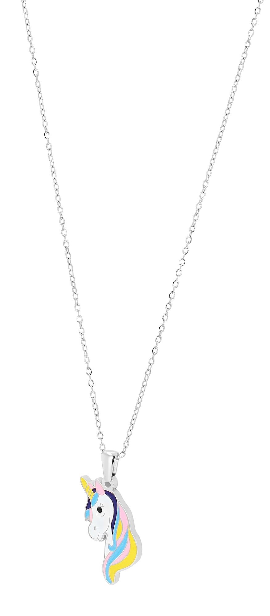 Adelia´s Gliederkette »Kinder Halskette ¿ Einhorn aus Edelstahl 45 cm«