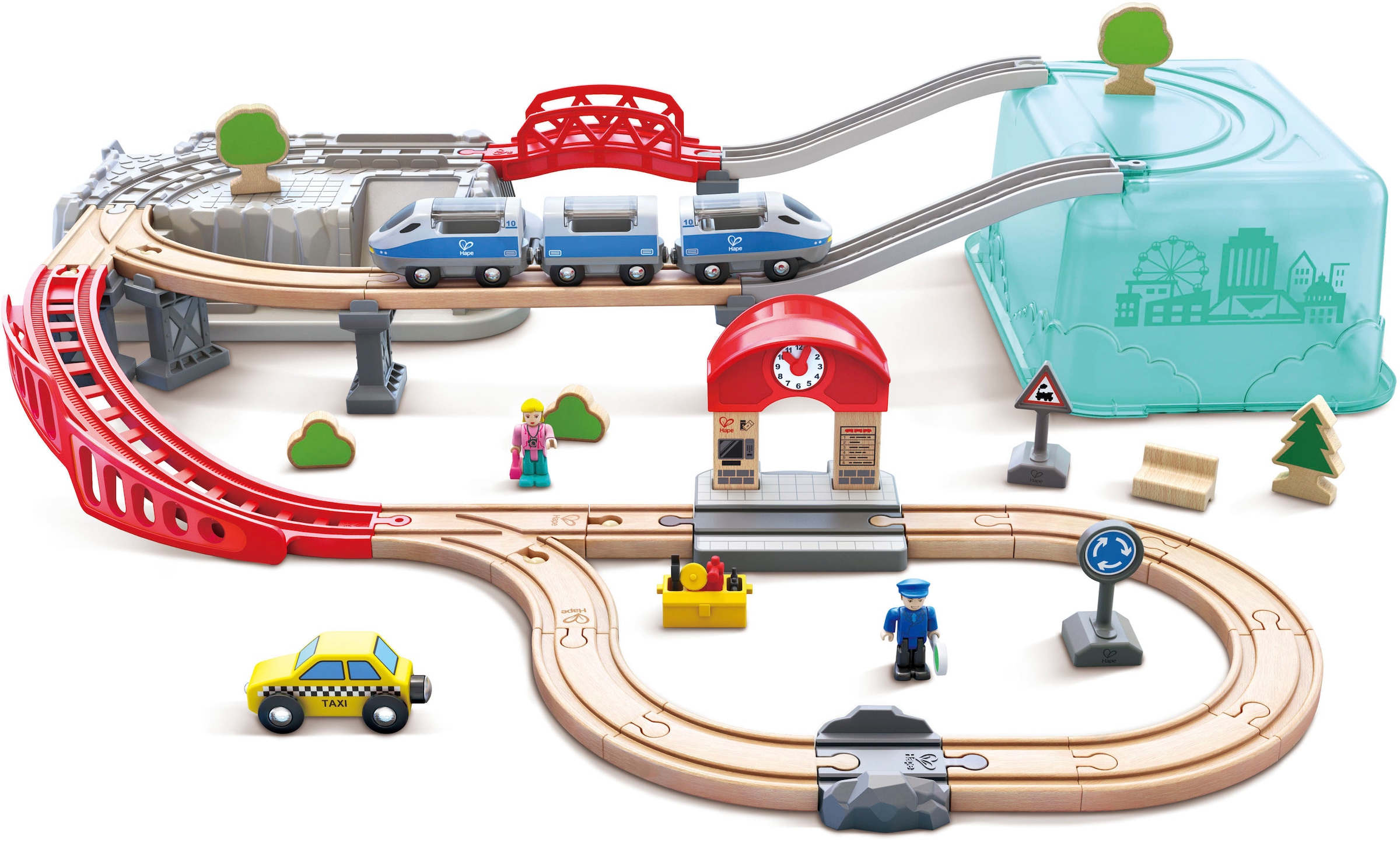 Spielzeug-Eisenbahn »Stadtbahn«, (Set), FSC®- schützt Wald - weltweit