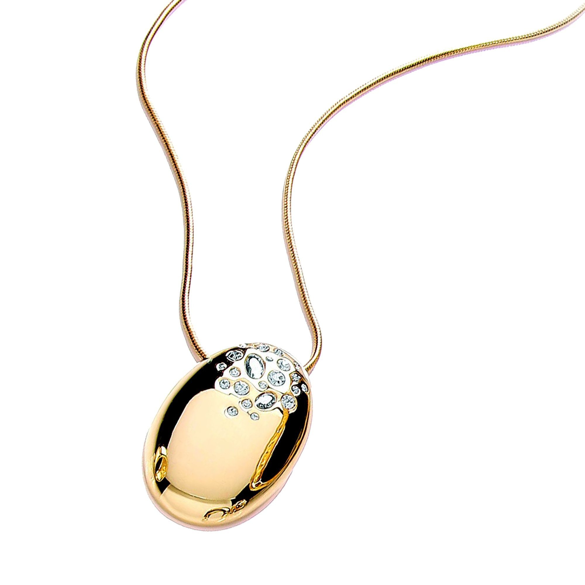 Buckley London Kette mit Anhänger »Messing vergoldet Kristalle«, Anhänger mit Kette