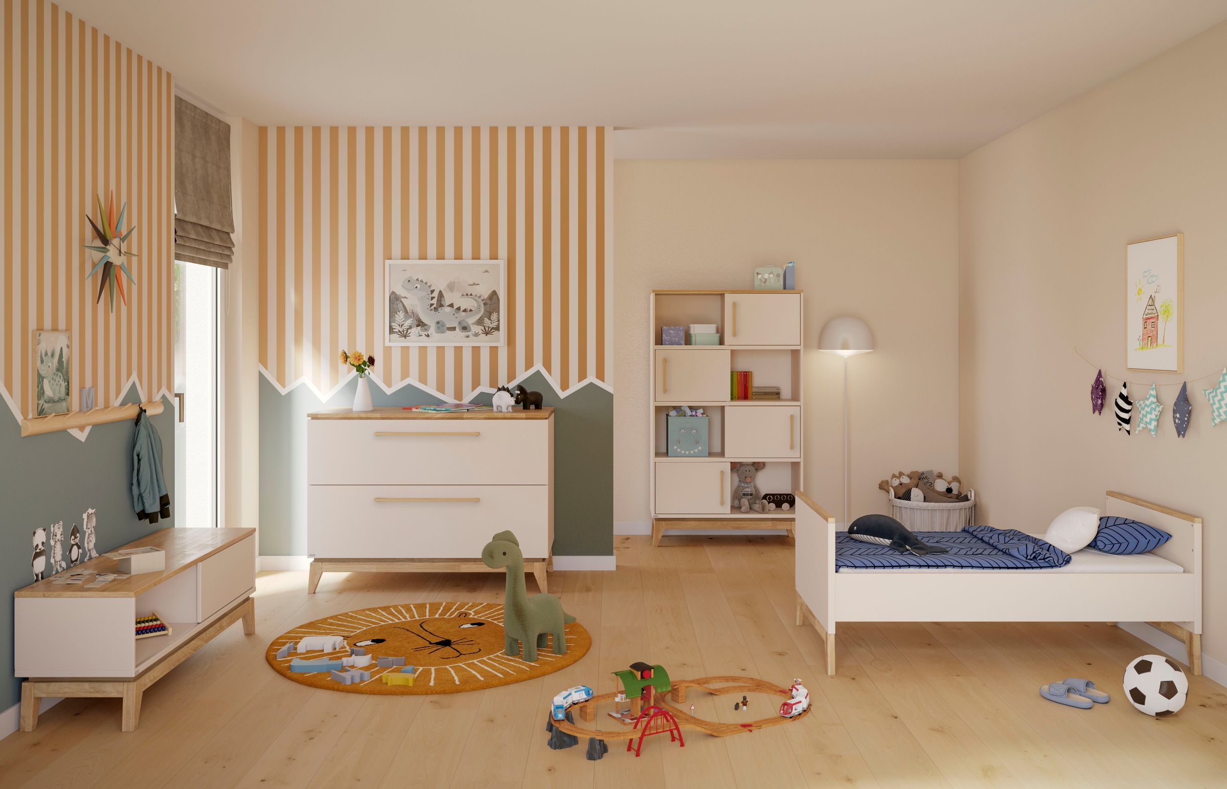 PAIDI Umbauseiten »STIENE für den Umbau vom Babybett zum Juniorbett« Erweiterungs-Set Kinderbett 70x140cm in Beige oder Grau