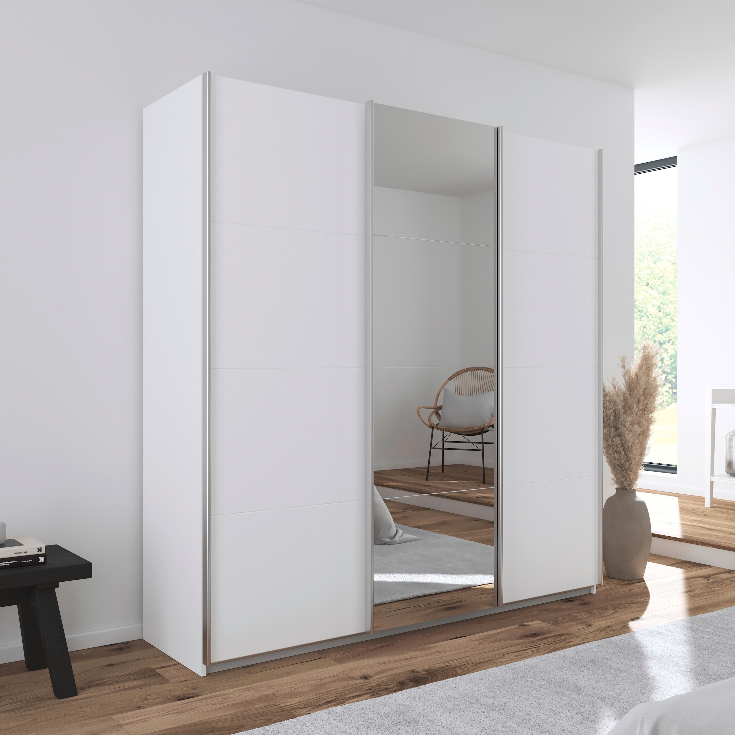 rauch Schwebetürenschrank »Kleiderschrank Schrank Garderobe AGORDO«, Top Innenausstattung, in 4 Breiten und 2 Höhen MADE IN GERMANY