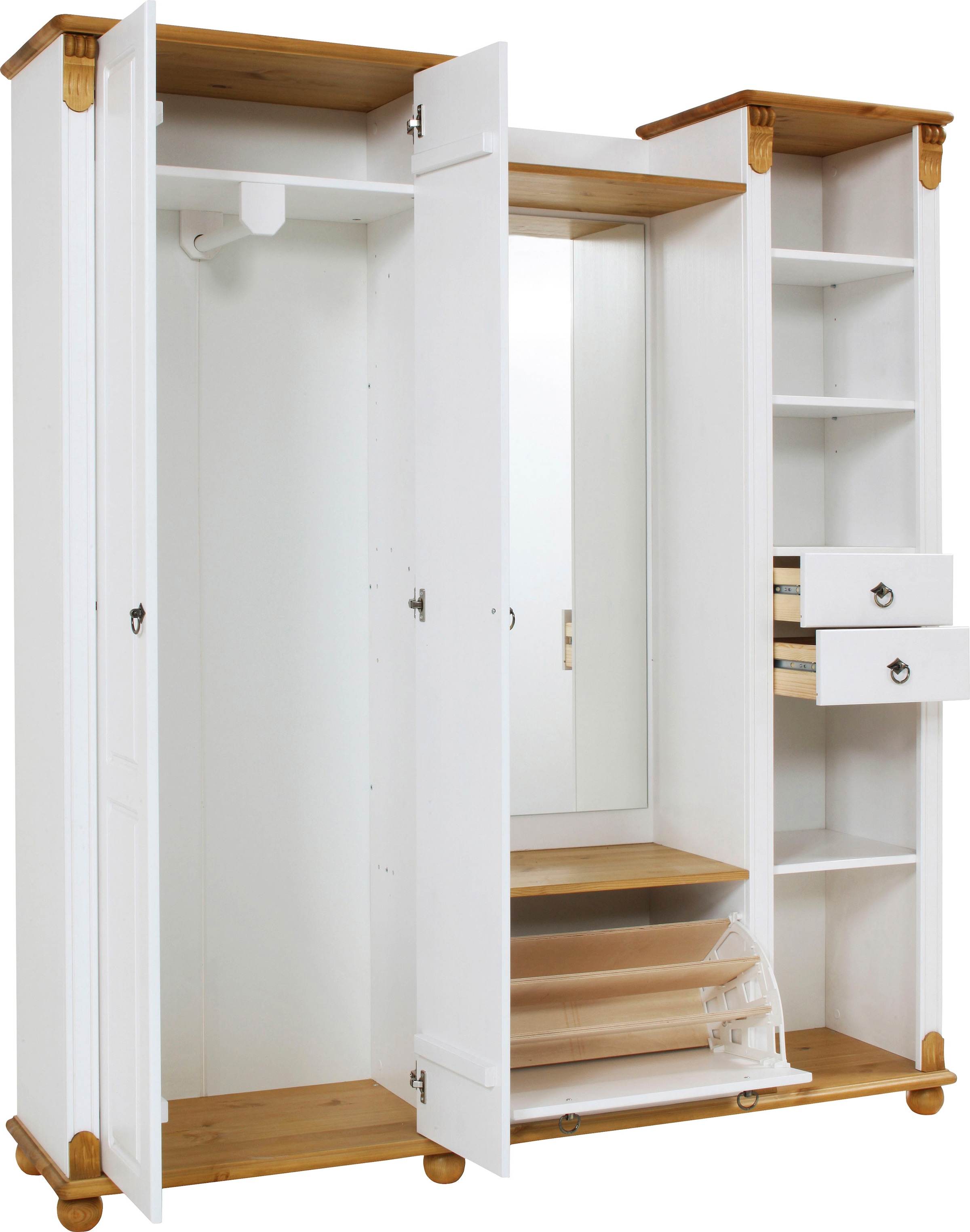 Home affaire Kompaktgarderobe »Tessin«, aus massiver Kiefer