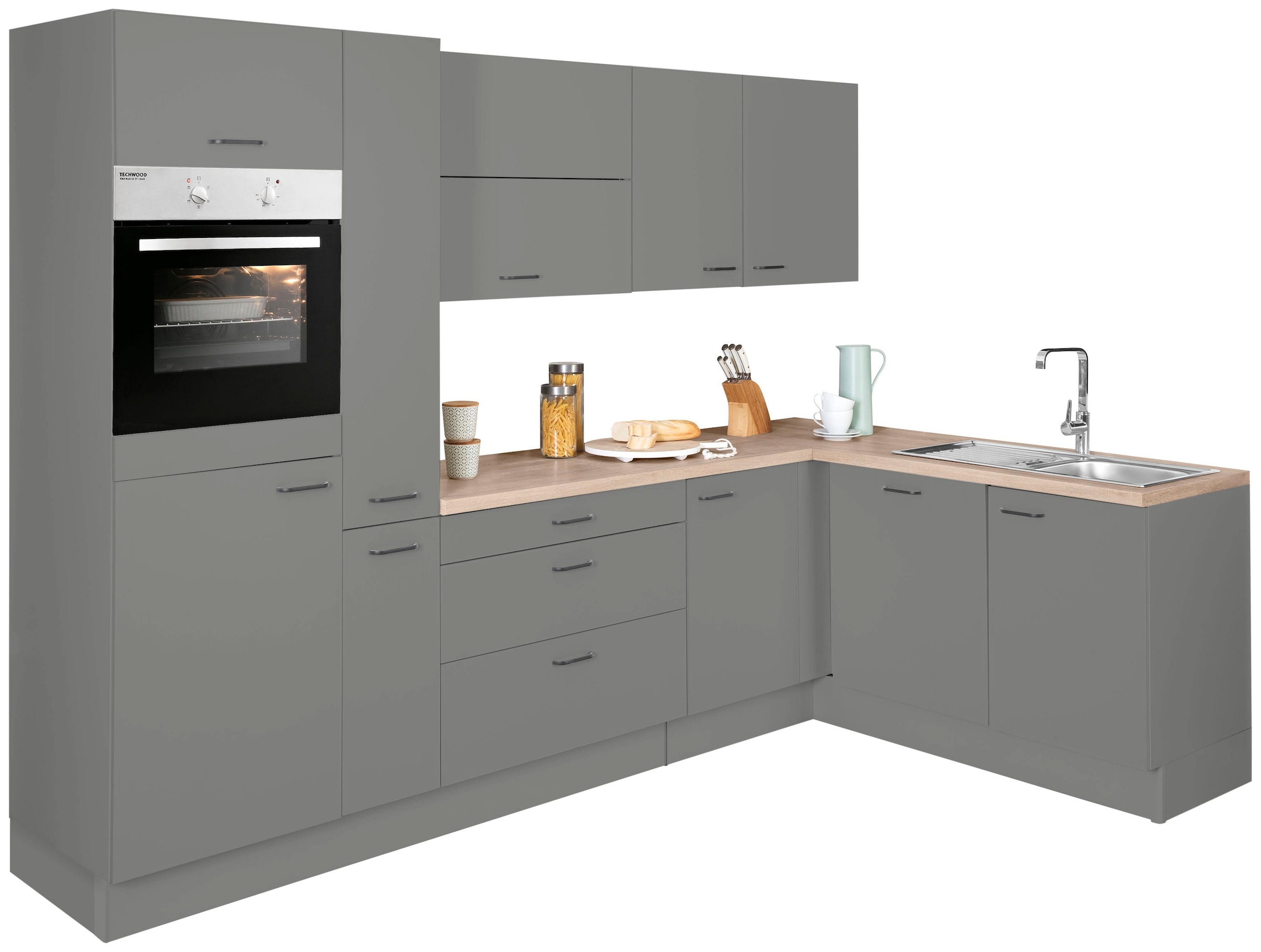 Soft-Close-Funktion, »Elga«, OPTIFIT 265 Stellbreite OTTO bei Premium-Küche bestellen online Winkelküche 175 x cm mit