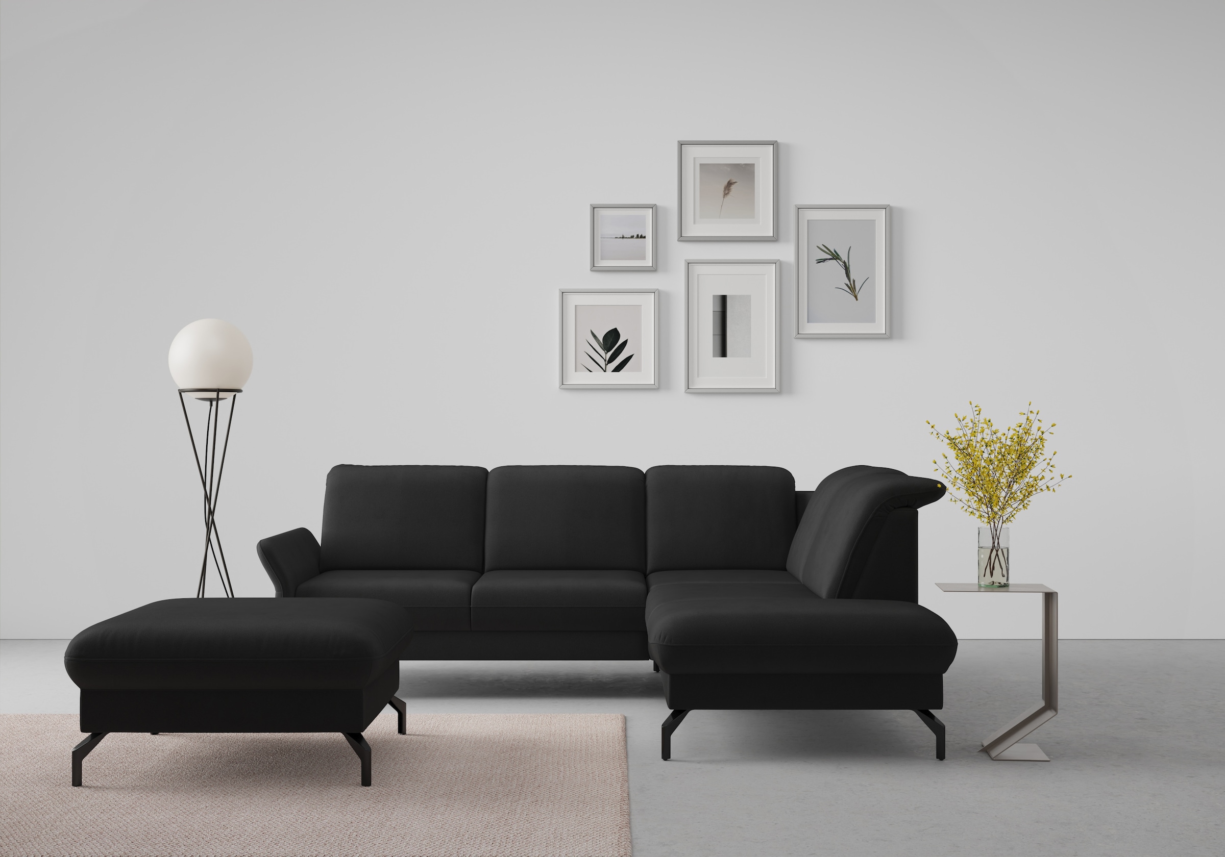 sit&more Ecksofa »Fashion L-Form« wahlweise mit Kopfteilverstellung und Vorziehsitz, motorisch