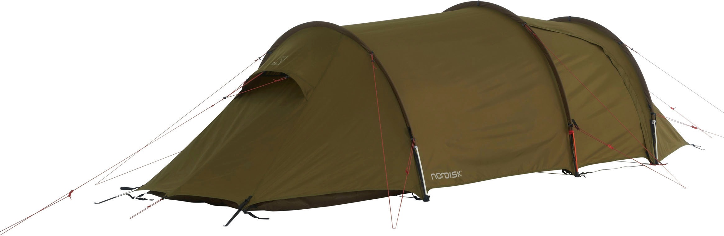 Nordisk Tunnelzelt »Oppland 2 (2.0) PU Tent Dark Olive«, 2 Personen, (Packung, 1 tlg.)