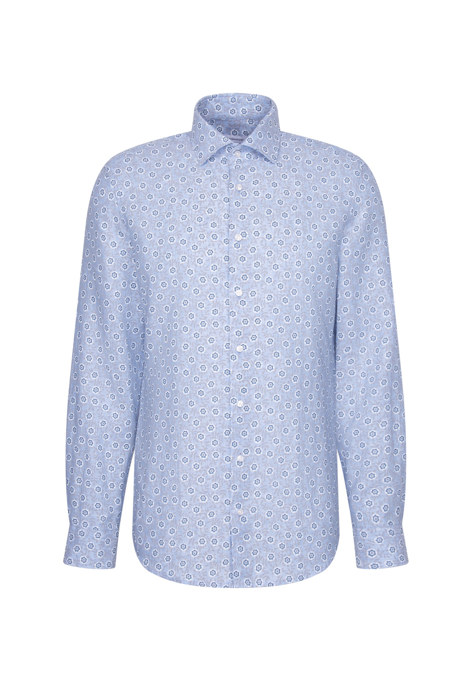 seidensticker Leinenhemd »Schwarze Rose« Slim 1/1 Kentkragen Druck