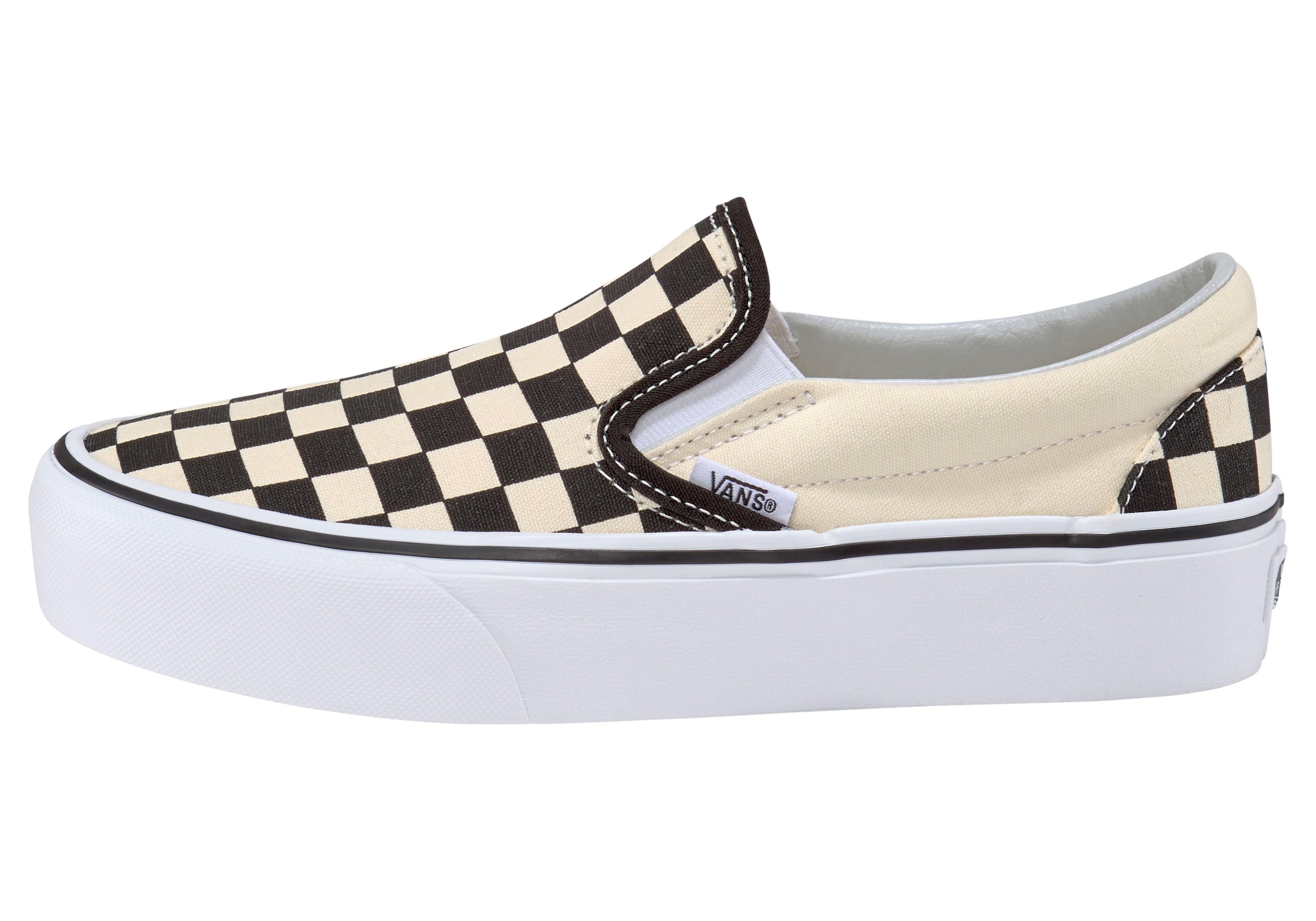 Vans Plateausneaker »Classic Slip-On Platform Checkerboard«, aus textilem Canvas-Material