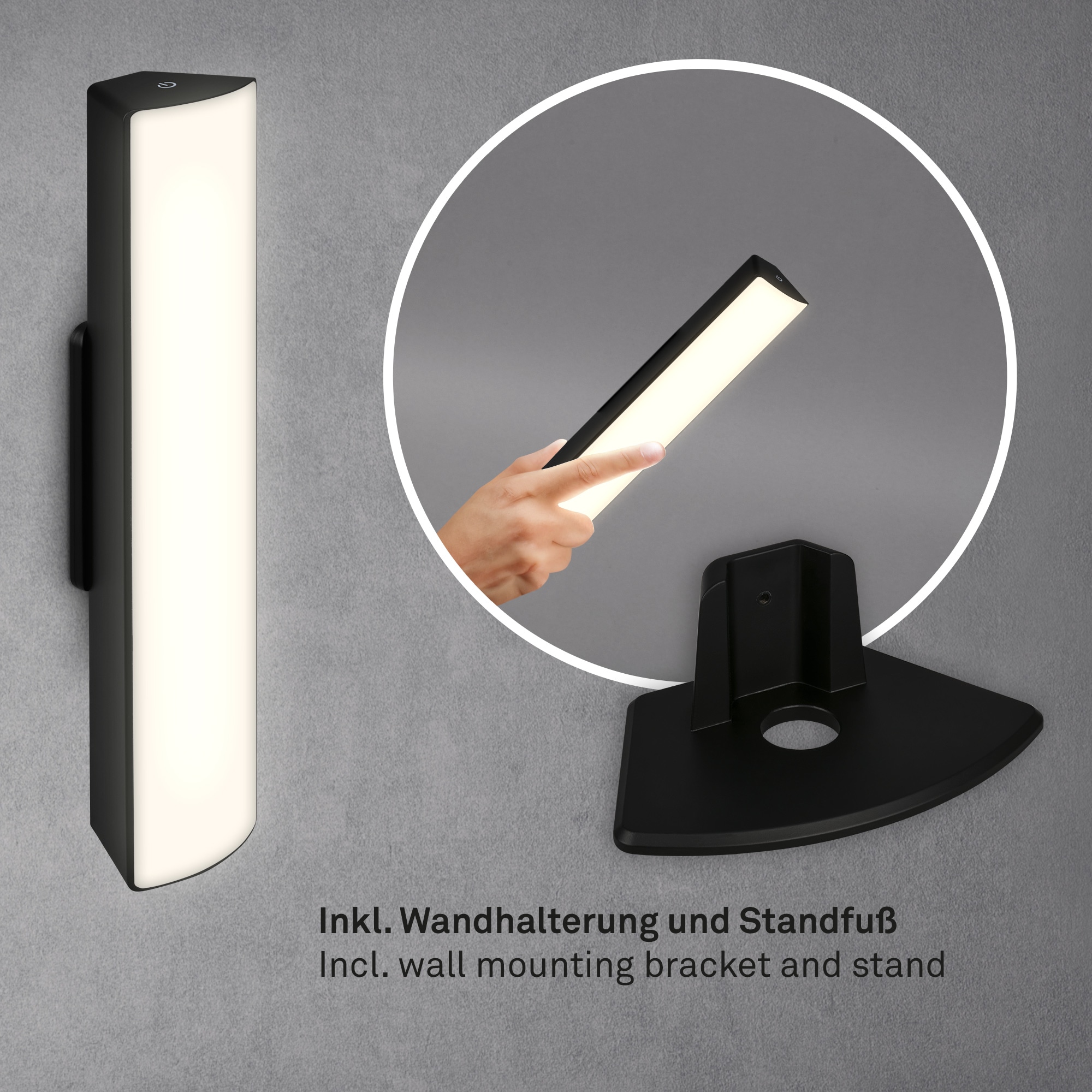 Briloner Leuchten Wandleuchte »ZADAR« LED-Modul 1 Stk. Warmweiß 14,5 x 30 cm, Indoor/Outdoor, Balkon, Wohnzimmer, Schlafzimmer